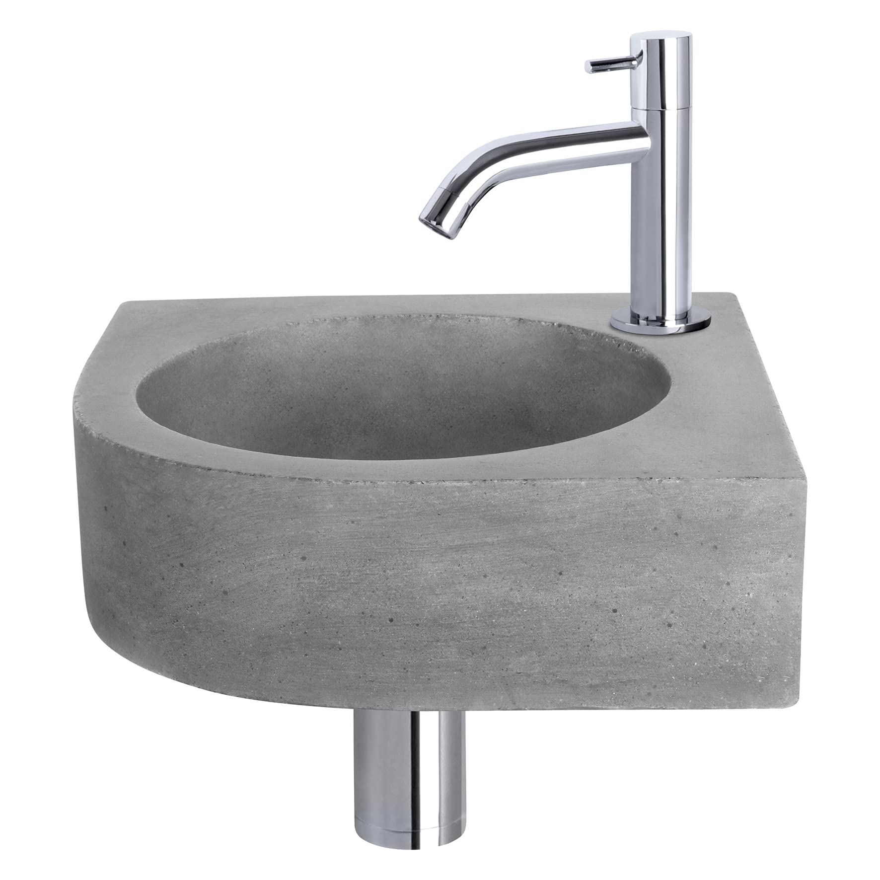 Lavabo gris foncé béton pour créer un espace toilette moderne et épuré