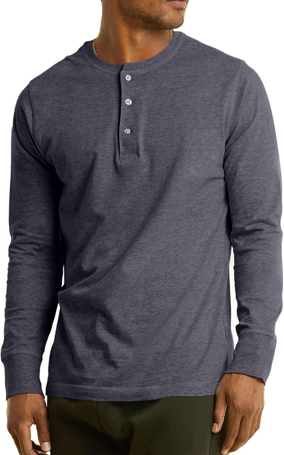 Mens Waffle Jersey Henley Shirts Casual Top Tee Jamaica Ubuy