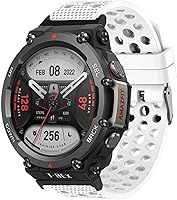 Vista 8 de Lamshaw Compatible con Amazfit T-Rex 2 bandas, correa de repuesto de silicona deportiva con hebilla de metal compatible con Amazfit T-Rex 2 Smart