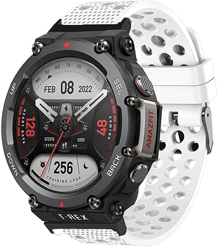 Miniatura 8 de Lamshaw Compatible con Amazfit T-Rex 2 bandas, correa de repuesto de silicona deportiva con hebilla de metal compatible con Amazfit T-Rex 2 Smart