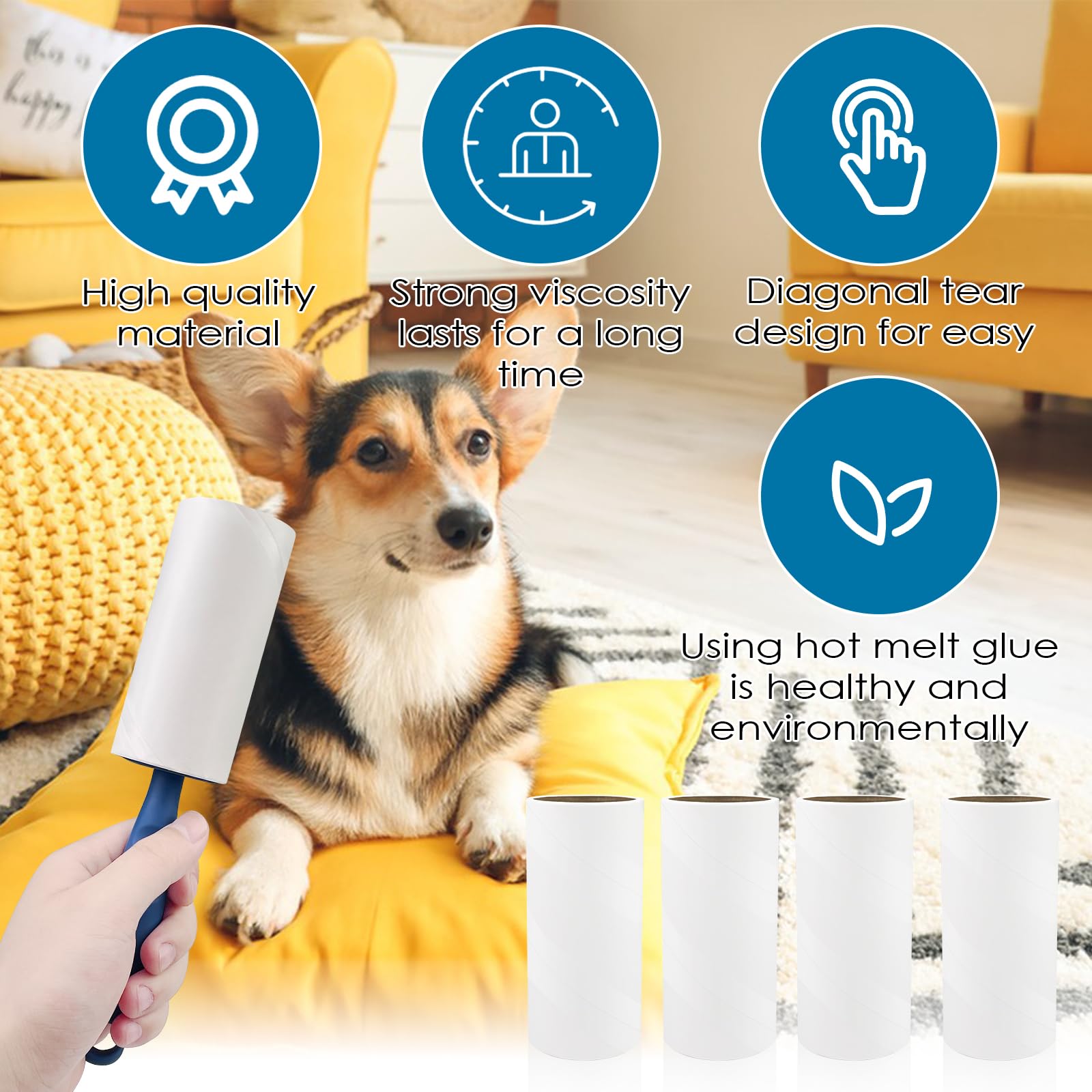 Spazzola Levapelucchi Per Animali Domestici - Autopulente, Per Rimuovere Peli Di Cane E Gatto - Foto 6