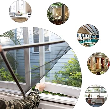 Amazon | 網戸キット 虫よけネット 防虫ネット 自由にカット可能 DIY