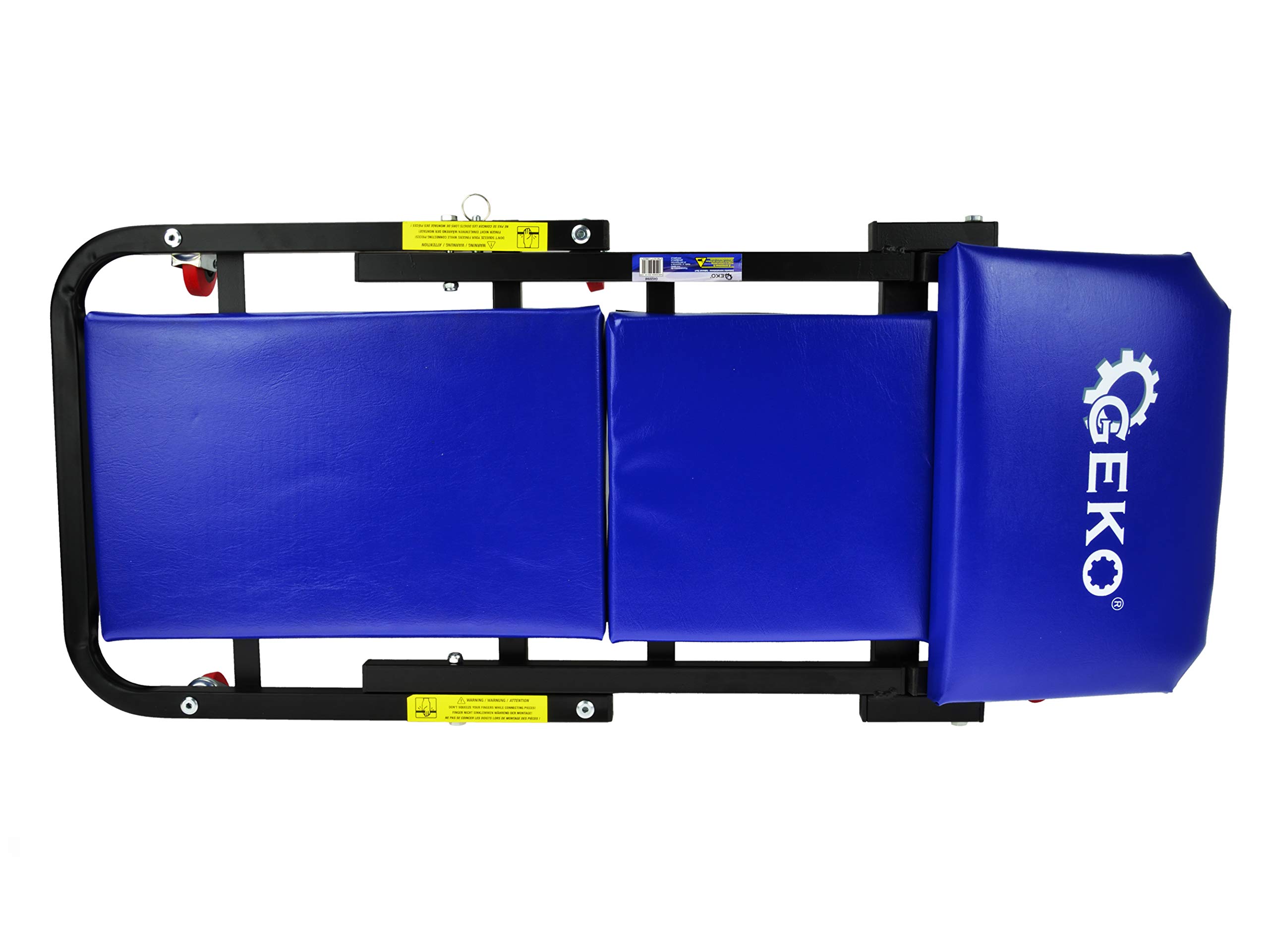 BSD Cama para Mecánico Plegable - Camilla Mecánico Taburete 2 en 1, Camila + Taburete de Taller - 6 Ruedas - Max. 136kg