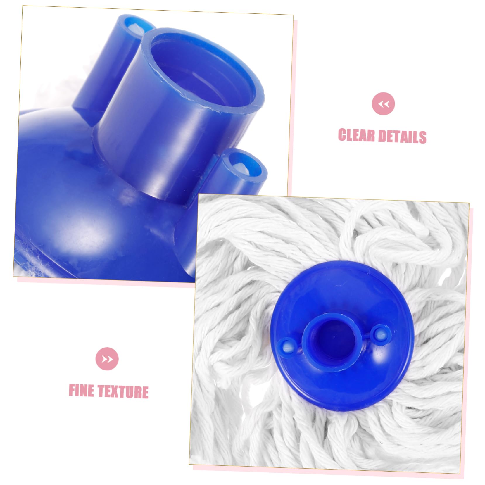 BESTYASH Testina di Ricambio per Mop in Corda di Cotone 3pezzi per Mop Lavapavimenti Professionali e Casa