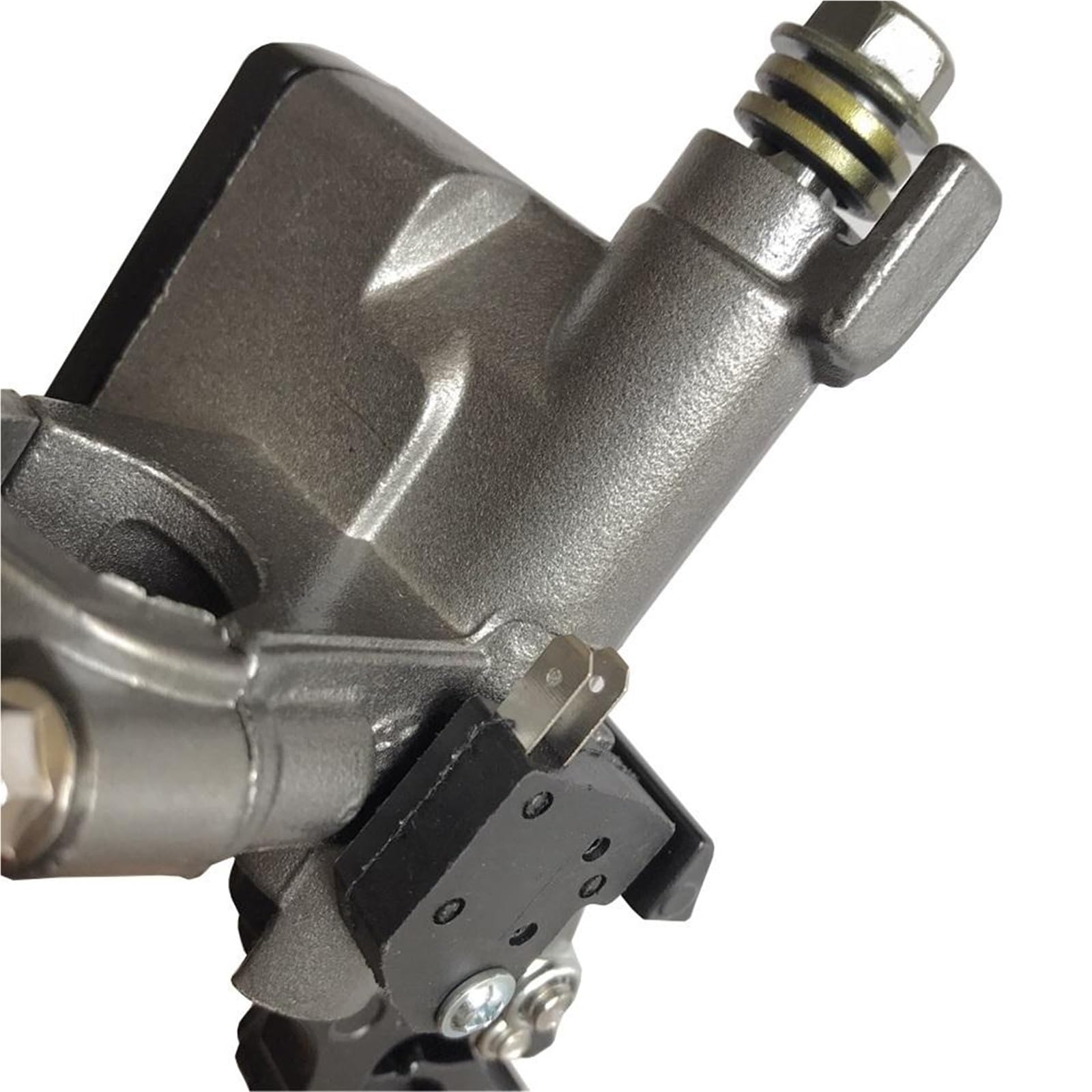 Leva frizione freno moto Pistone pompa freno idraulica per motocicletta Leva cilindro principale da 14 mm Diametro impugnatura manubrio 22(Black Right pump)