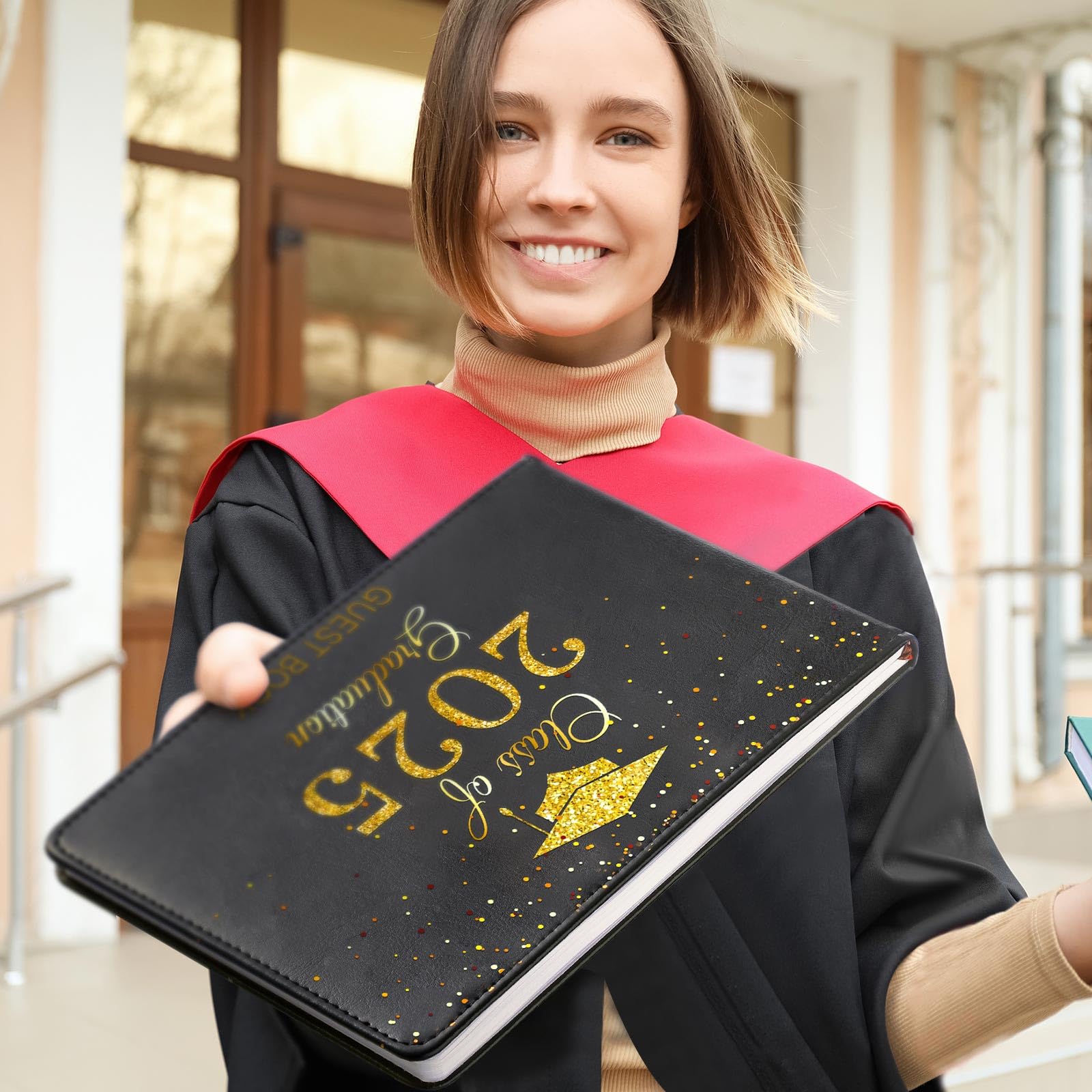 Guestbook For Graduation Party Frienda Leather Graduation Guest Book ...