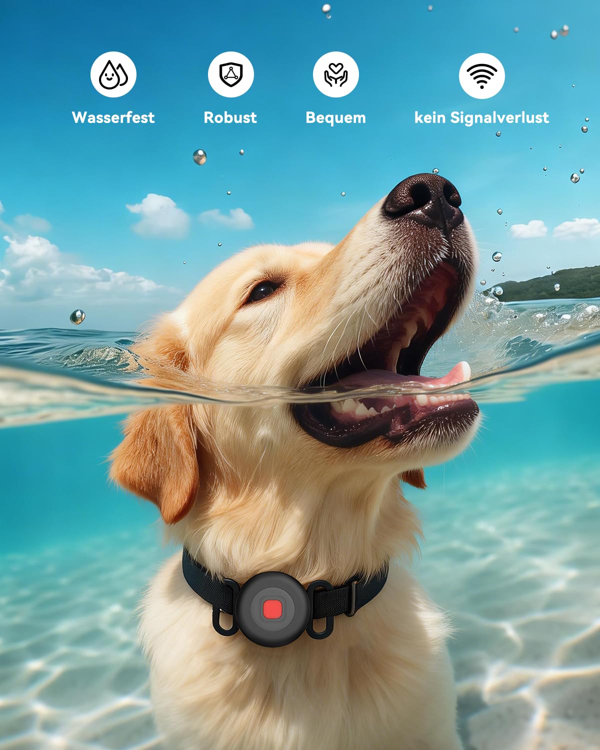 Katze Hund GPS Tracker für Android ohne ABO, Hundetracker Katzentracker für Halsband, Android Smart Tag kompatibel mit Google Find Hub, Wasserdicht Tracking Standort von Haustieren (2 Pack) - 4