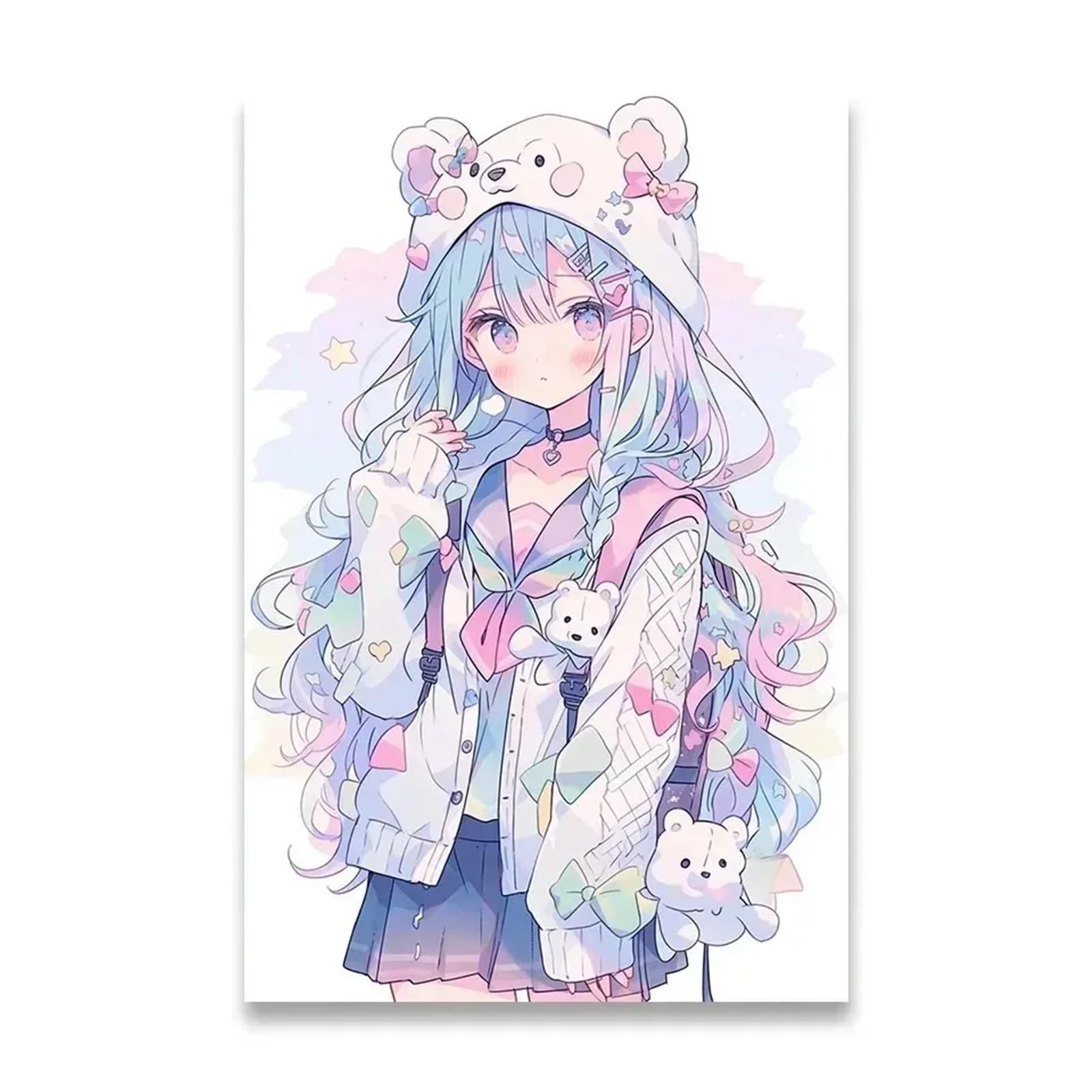 Affiches flottantes modernes de petite fille sur toile de maison haut de gamme