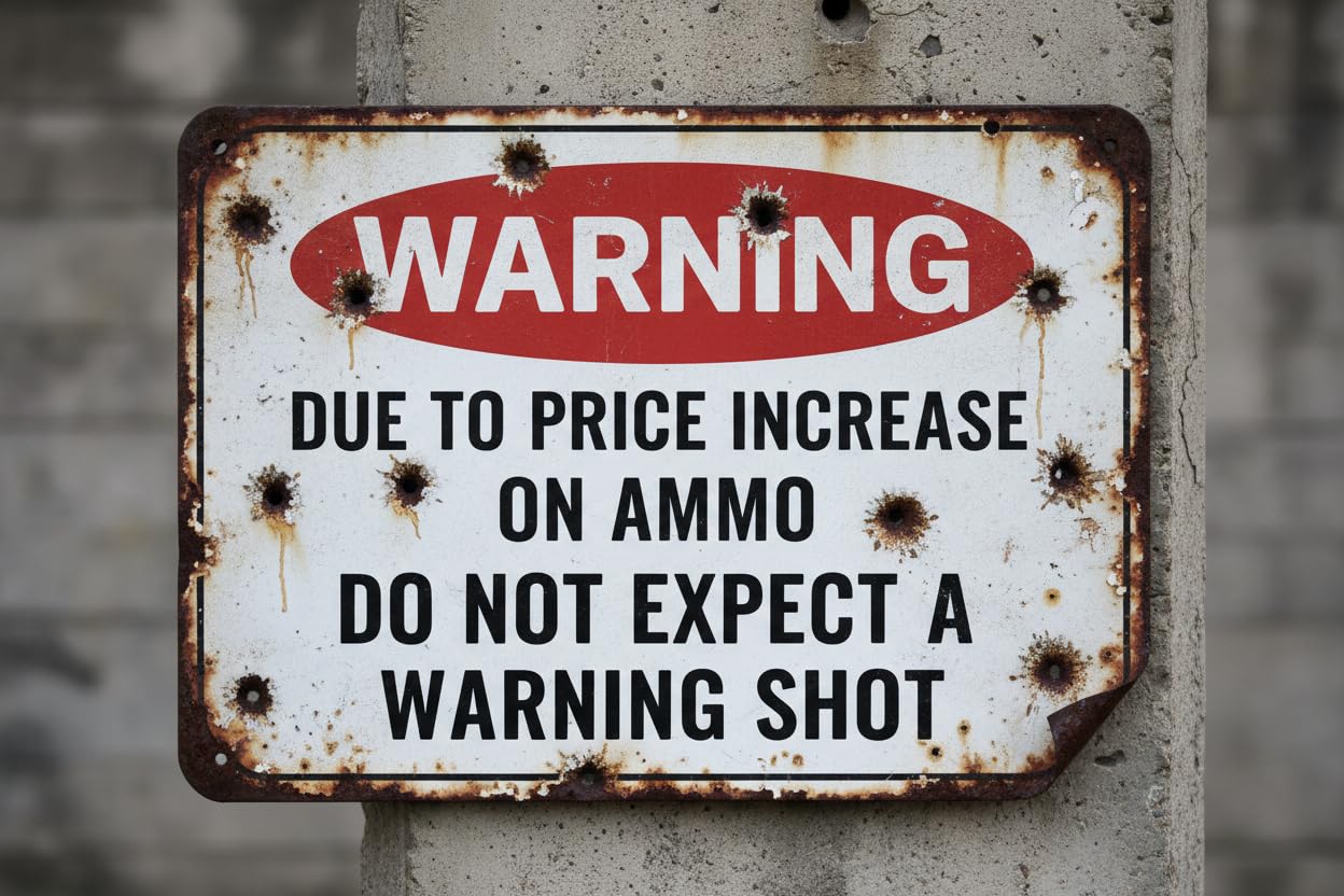 Gun Warning Signs For Property And No Tresspass Sign For Do Not Expect A Warning Shot Vintage Aluminum Plates Printed