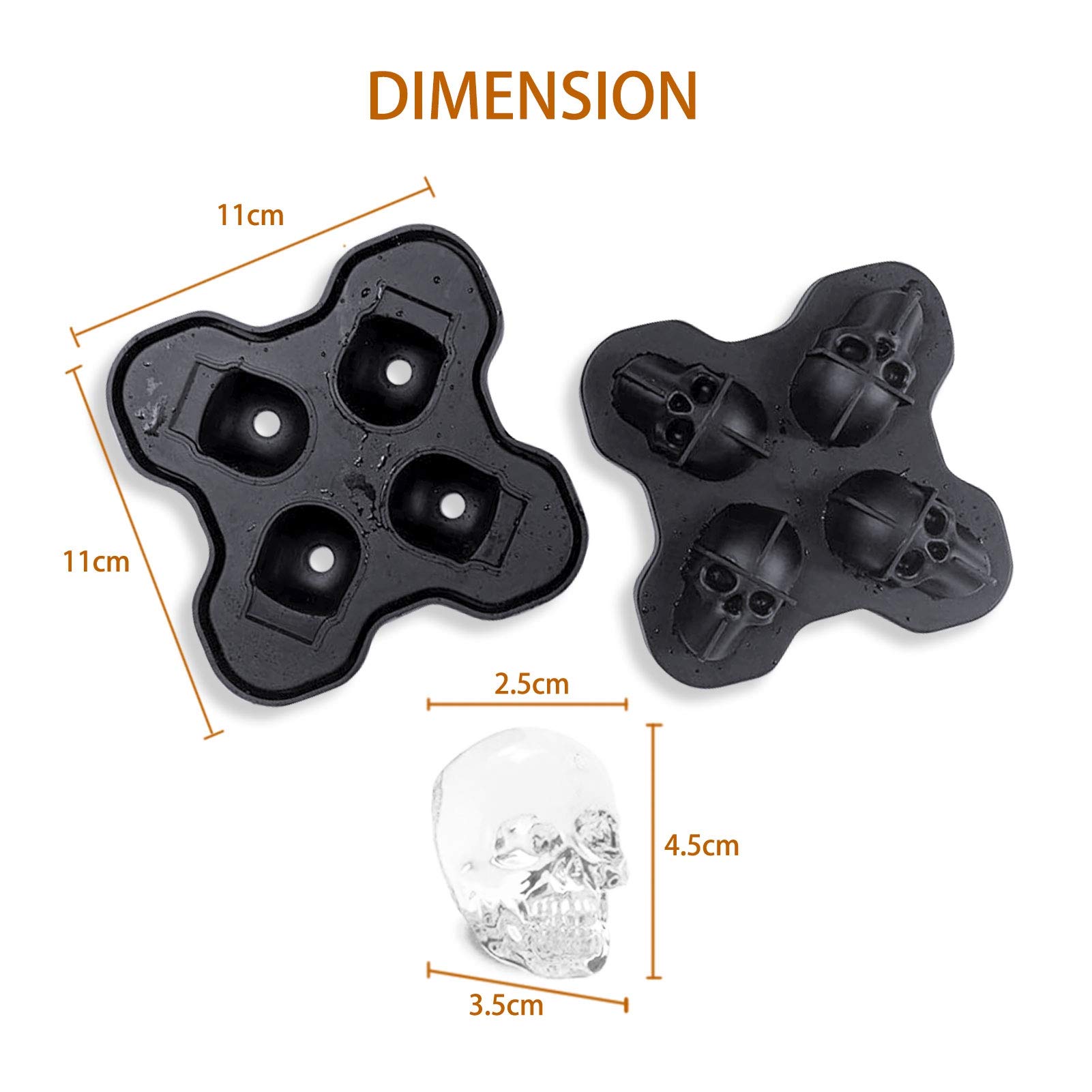 Stampo Per Ghiaccio A Forma Di Teschio 3D - Divertente E Creativo Per Cocktail E Drink - Foto 7