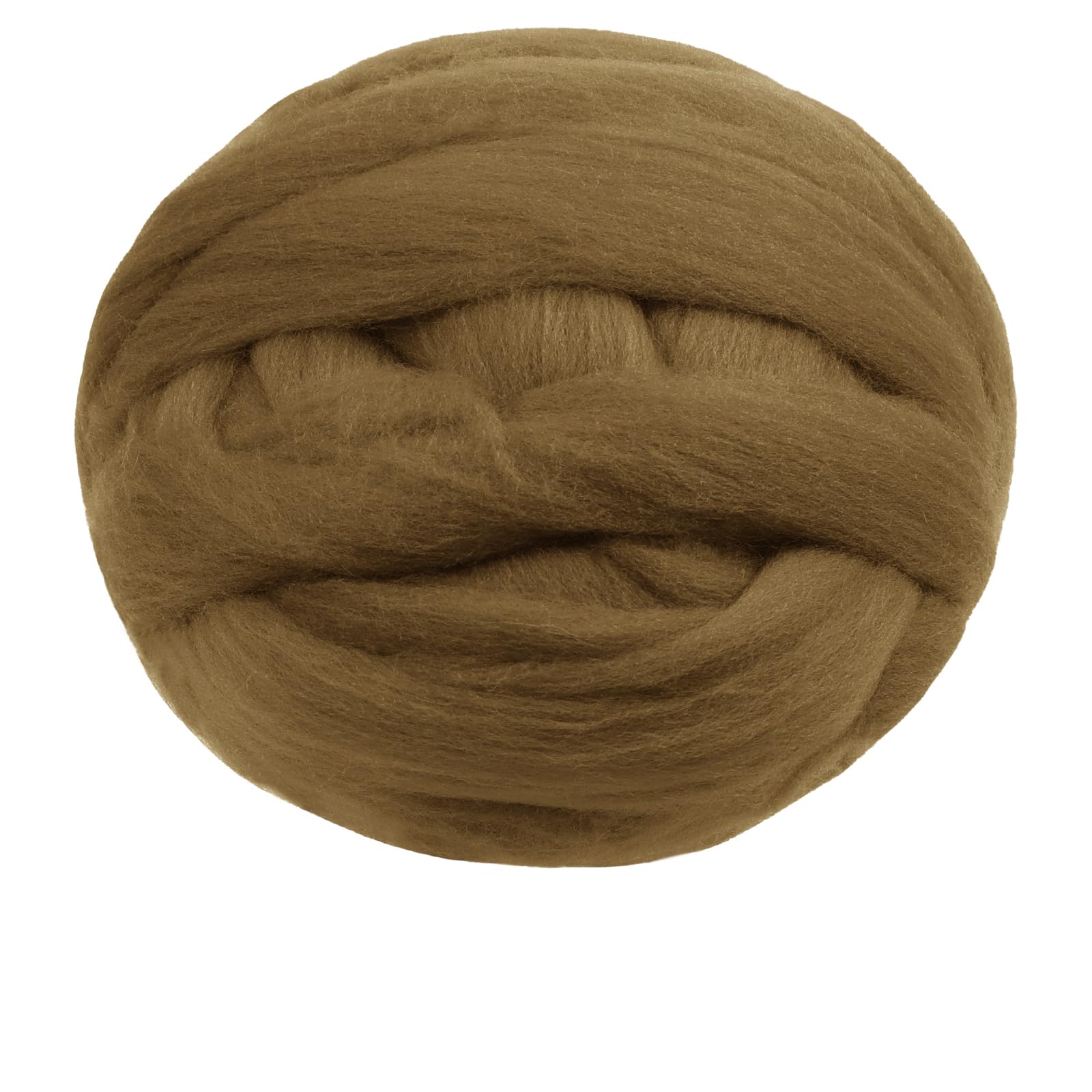 Uiopa Needle Felting Wool, 100g Felting Wool Soft Wool Roving Yarn, Yellow-Coffee Wool Roving for Needle Felting, Wet Felting, Felting Projects, DIY Crafts