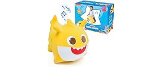 JITTERYGIT Baby Shark Official Bouncy Hopper Plush Musical Singing Toy - Inflatable Animal Ride On for Indoor & Outdoor - Birthday Gift for Kids & Toddlers (Boys & Girls) Ages 18+ Months (Yellow)