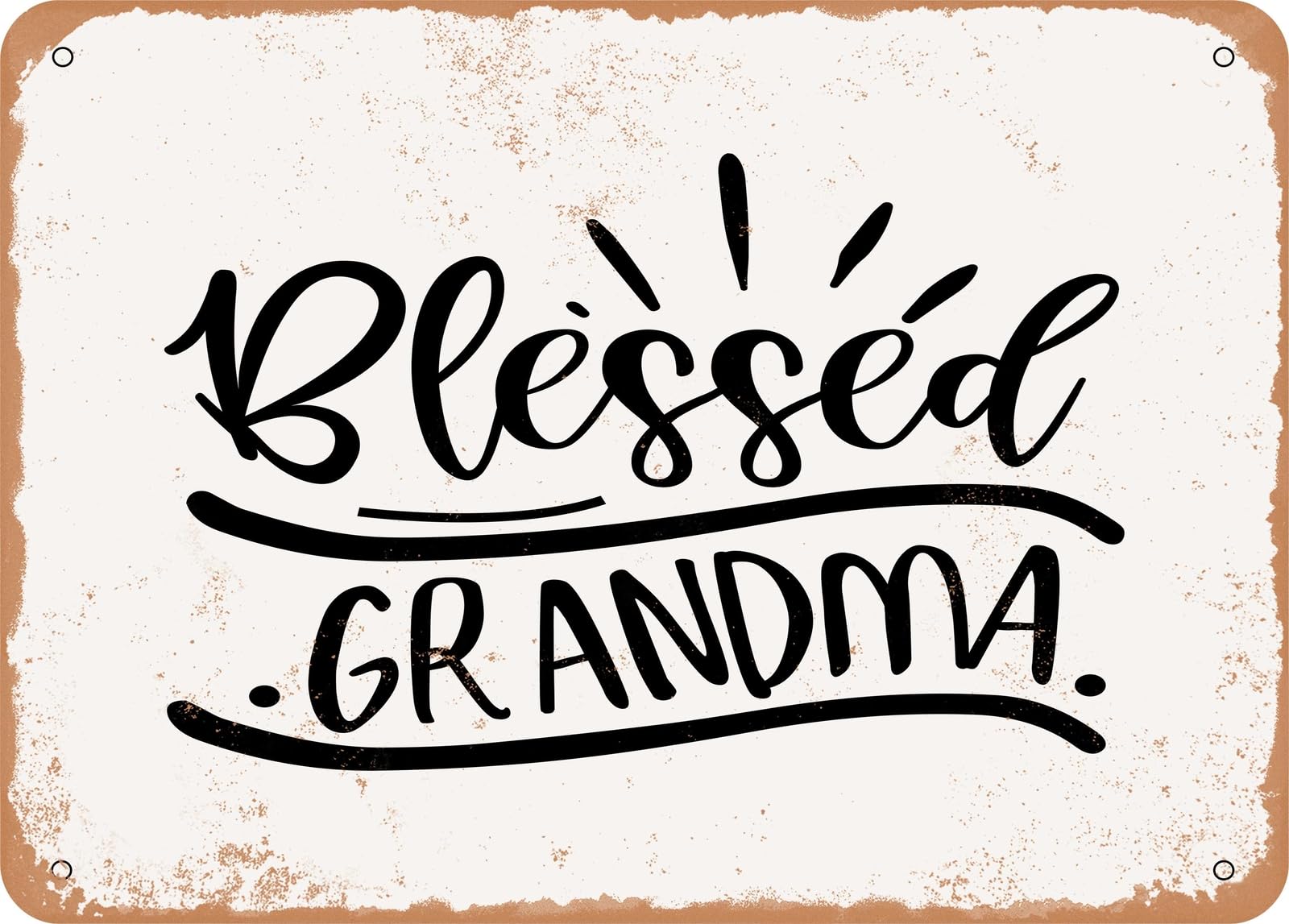Metal Sign - Blessed Grandma - 9 - Vintage Look Sign home decor