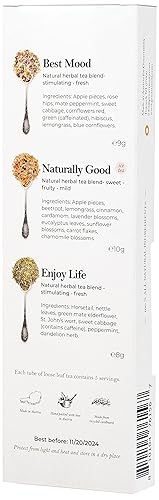 Vista 51 de Gourmanity Spicy Loose Tea Sampler Set, 3 vibrant Spicy Flavors, Chai Latte, Intensely Spicy & Turmeric Herb, Infused with Cooling Herbs and &