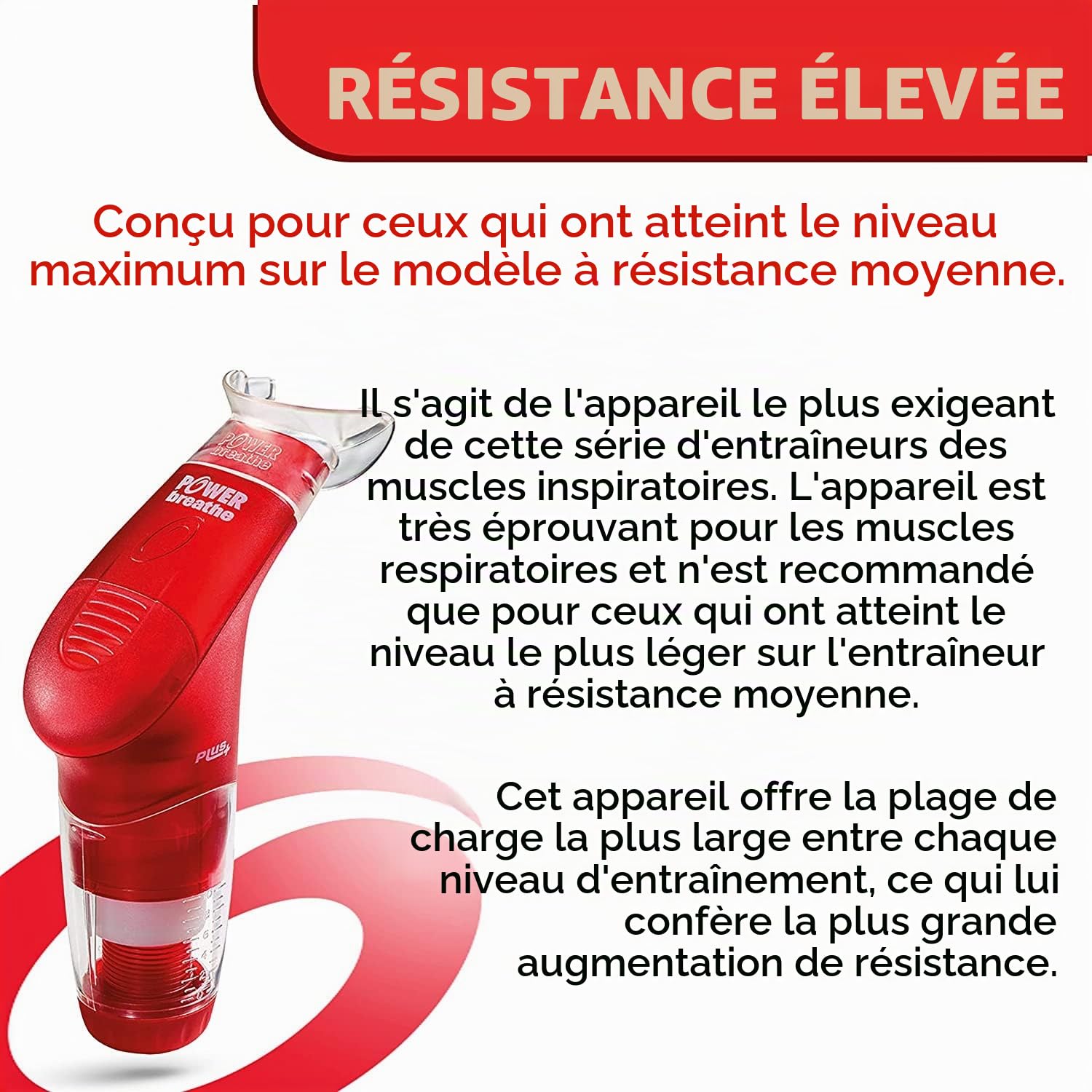 Powerbreathe Plus Haute résistance Noir