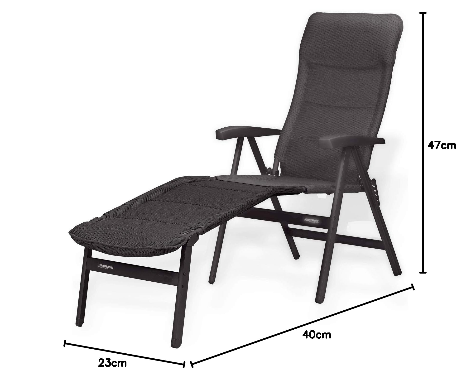 Westfield 101-101BL Campingstuhl Noblesse Deluxe schwarz