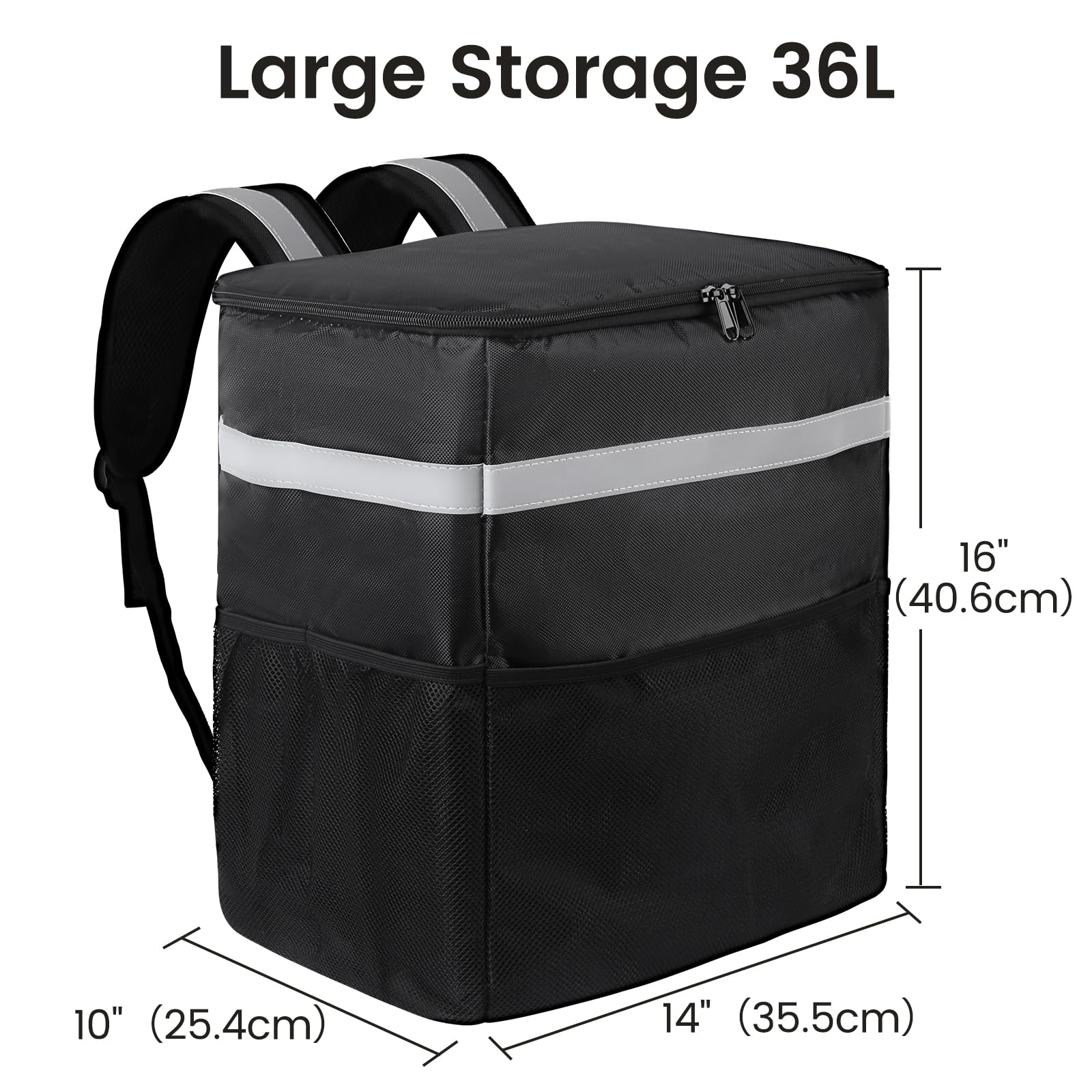 musbus riutilizzabile, per alimenti refrigerati e isolati, ideale per la spesa Della spesa (Nero) Borsa termica termica Borsa termica termica… 1链接