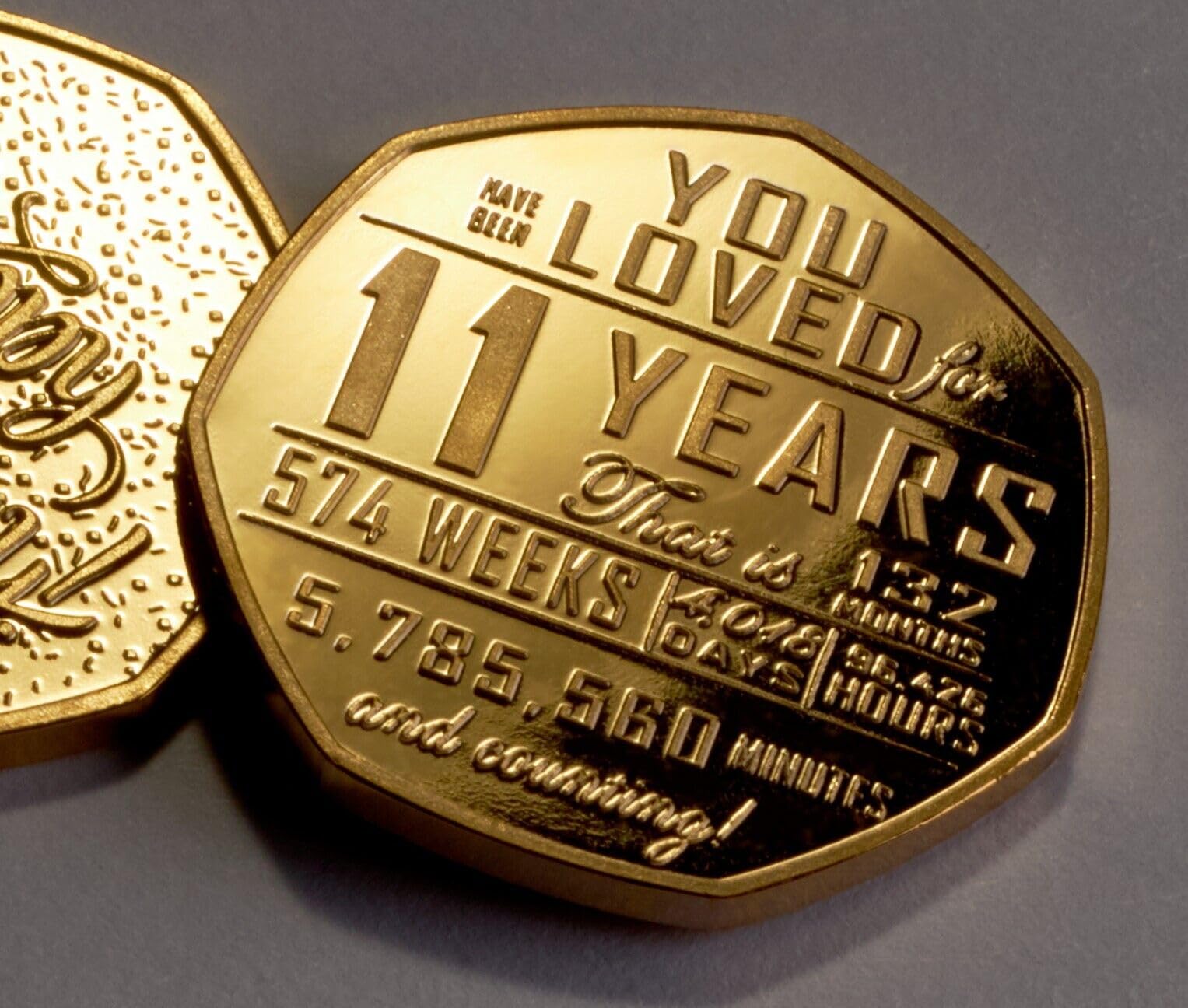 The Commemorative Coin Company 11th Birthday 24ct Gold Commemorative. Gift/Present. 11 Years Old Son/Daughter/Grandson/Granddaughter