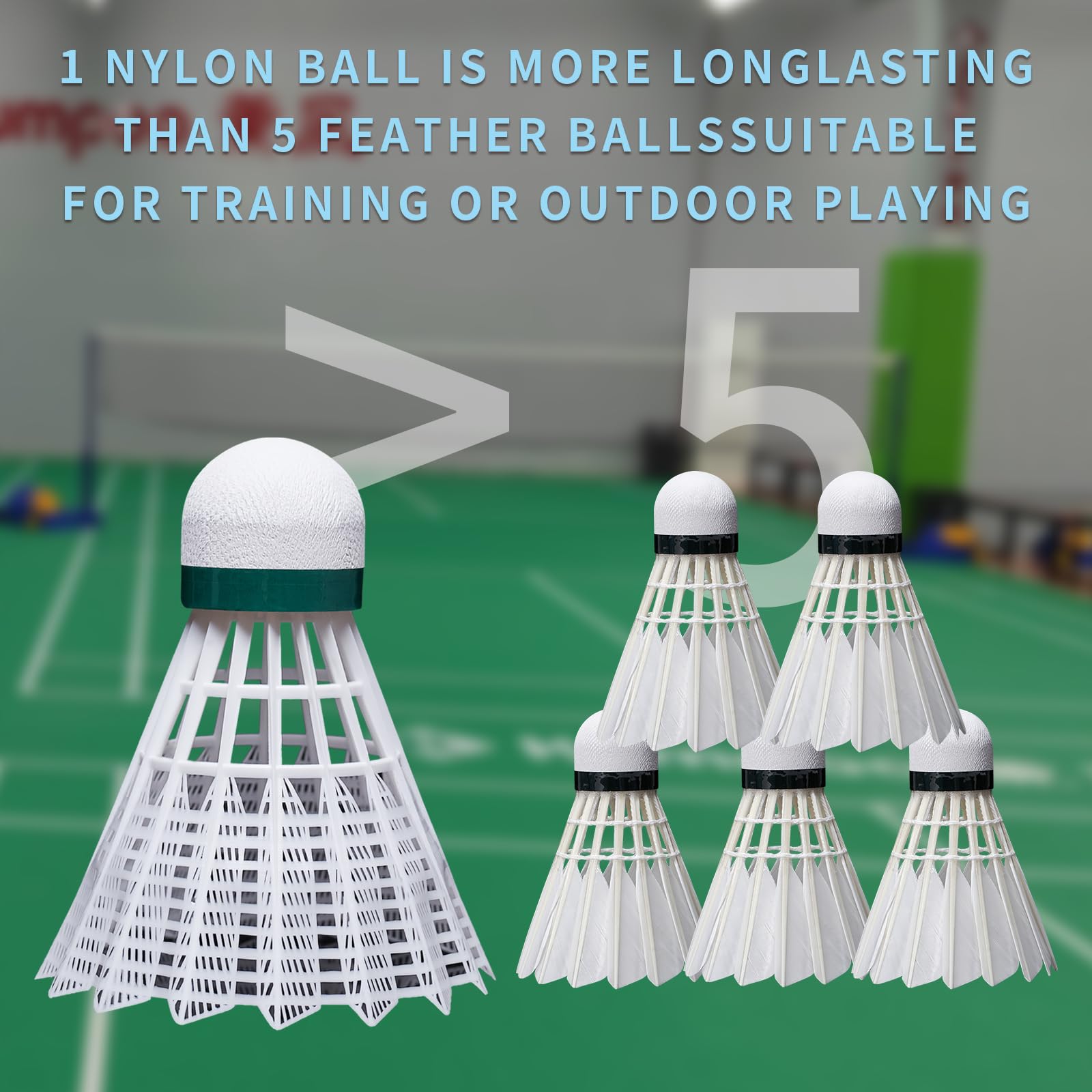 Amazon | KUMPOO ナイロンバドミントンシャトルコック(S-106) | KUMPOO