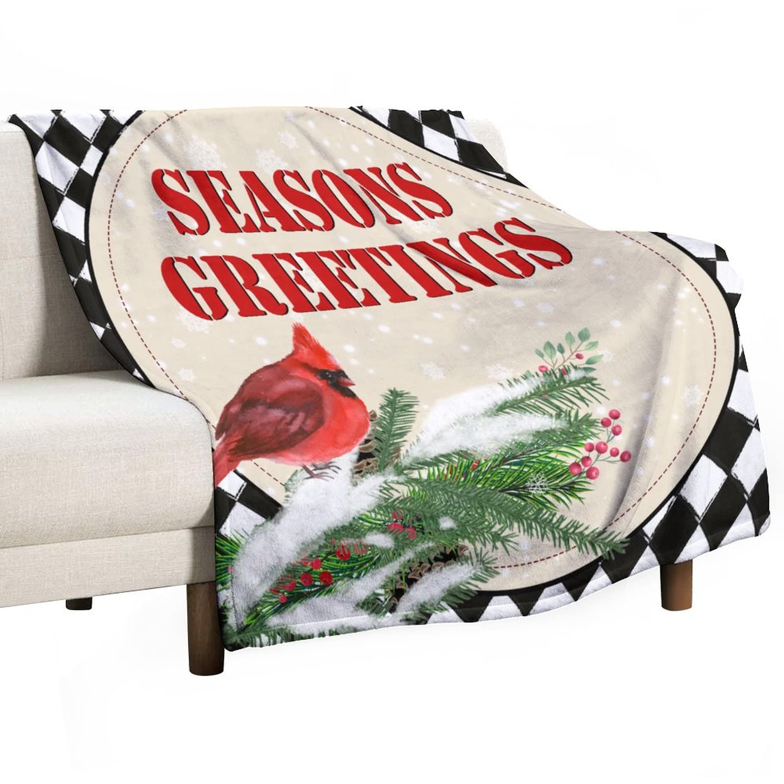 Couverture oiseau cardinal sur votre canapé plaid doux 130x150 cm
