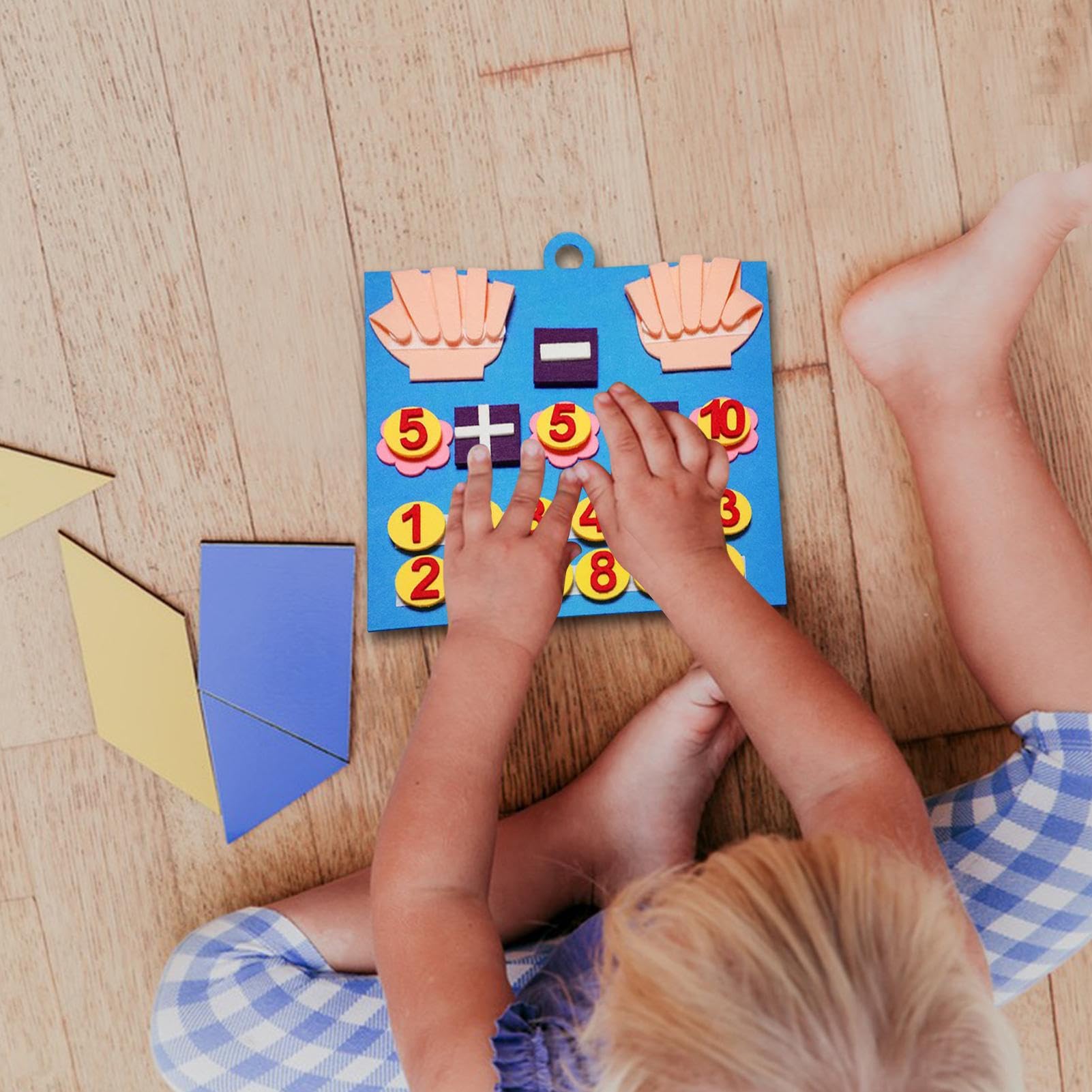 Tavola In Feltro – Giocattolo Per Contare I Bambini, Numeri Con Le Dita | Set Di Manipolazione Matematica Prescolare, Gioco Di Educazione Precoce, Per L'apprendimento Di Addizioni E Sottraz
