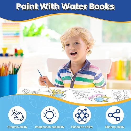 Miniatura 2 de Libros de pintura con agua, juguetes para niños de 3, 4, 5, 6, 7, 8 años, libro de pintura al agua para niños pequeños, libro de acuarela para