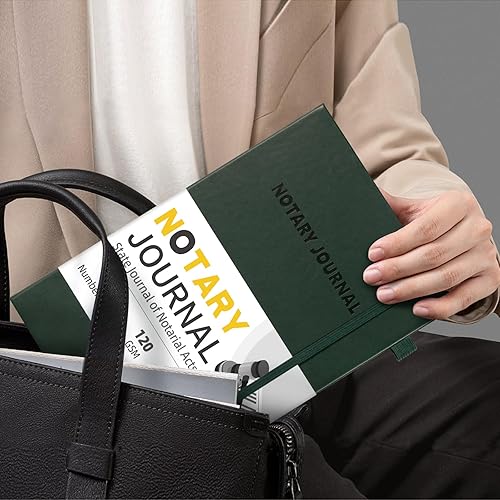 Miniatura 6 de Homlive Libro de registro de notario, 7"x10" libro notarial, libros de registro de notario, diario público de notario para actos notariales, diario