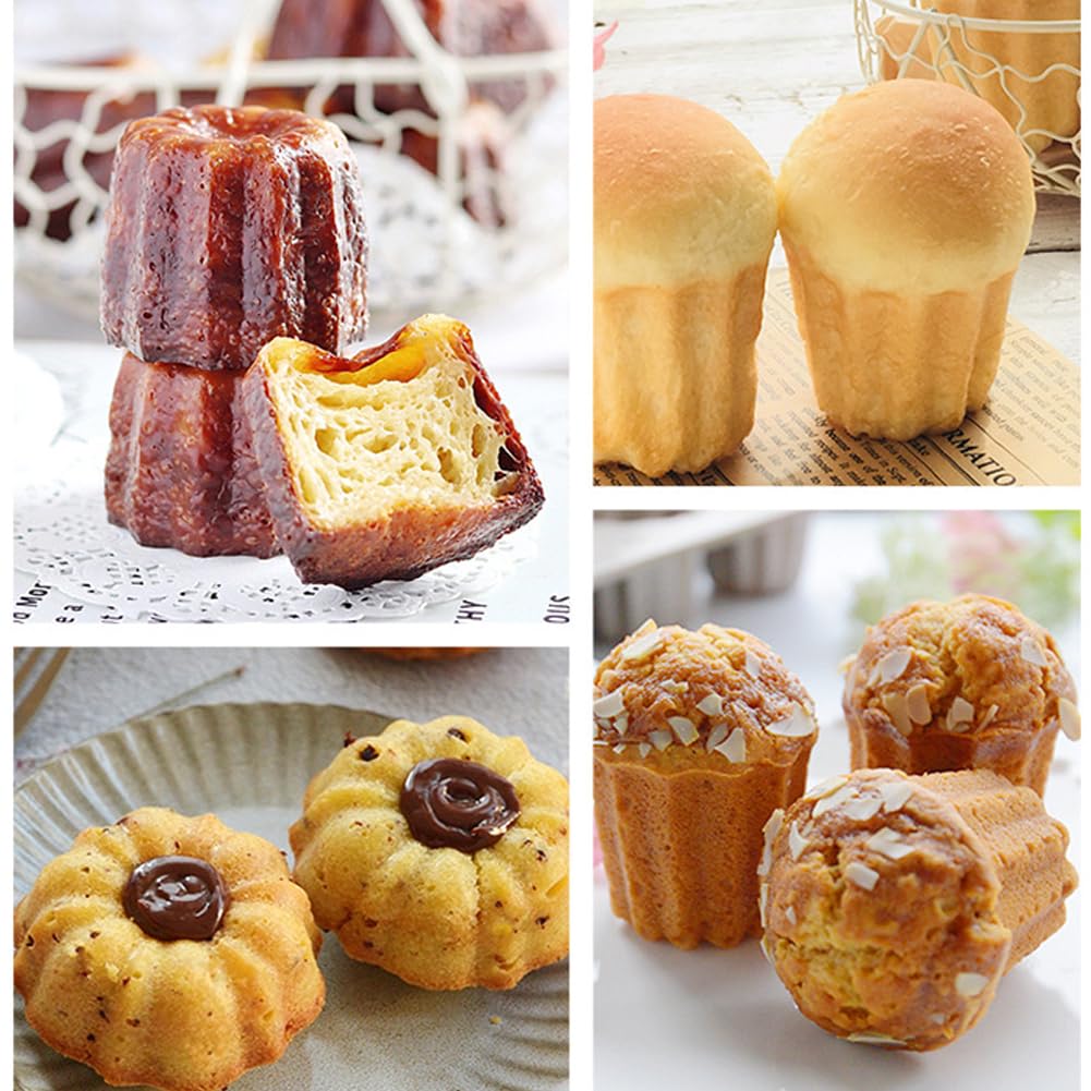 4pcs / 8pcs Canele Formen Kuchen Pfanne Antihaft Muffin Backformen Cupcake Pfanne 2,5 Zoll Kohlenstoffstahl Gebäck Form Home Oven Backen Werkzeuge (8)