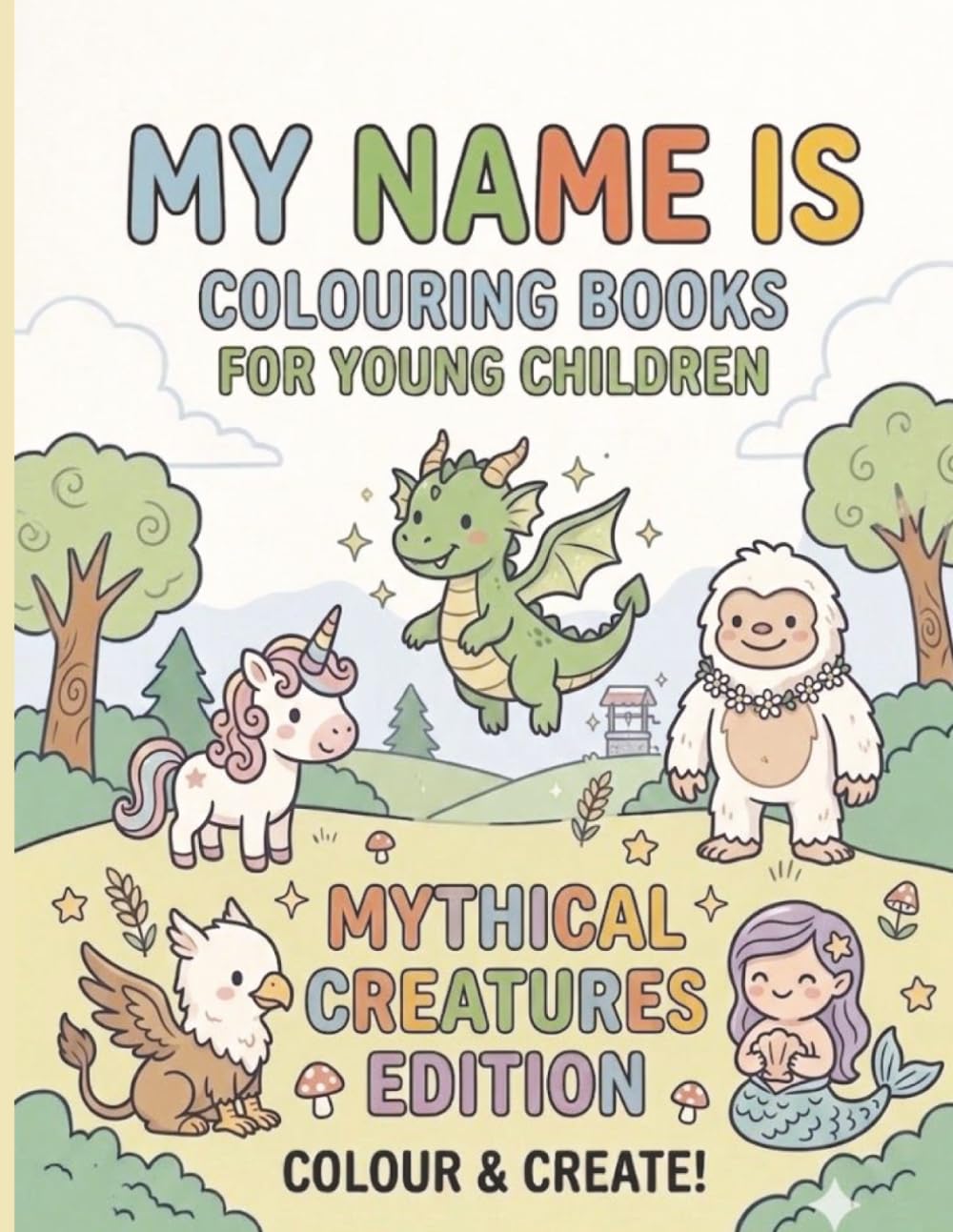 My Name Is (Colouring Books For Young Children): Mythical Creatures Edition