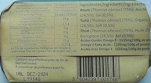 Miniatura 1 de Conservas Santos Portugal - Filete de atún enlatado en aceite de oliva - 4.23oz  120gr (paquete de 5 latas)