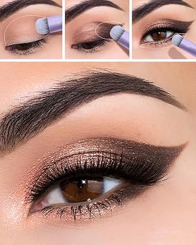 Eyeshadow Smudge Brush, EIGSHOW Short Shader Brush with Silver Ion Bristles Precision Crease & Cat Eye Makeup, Vegan & Cruelty-Free (E806P)