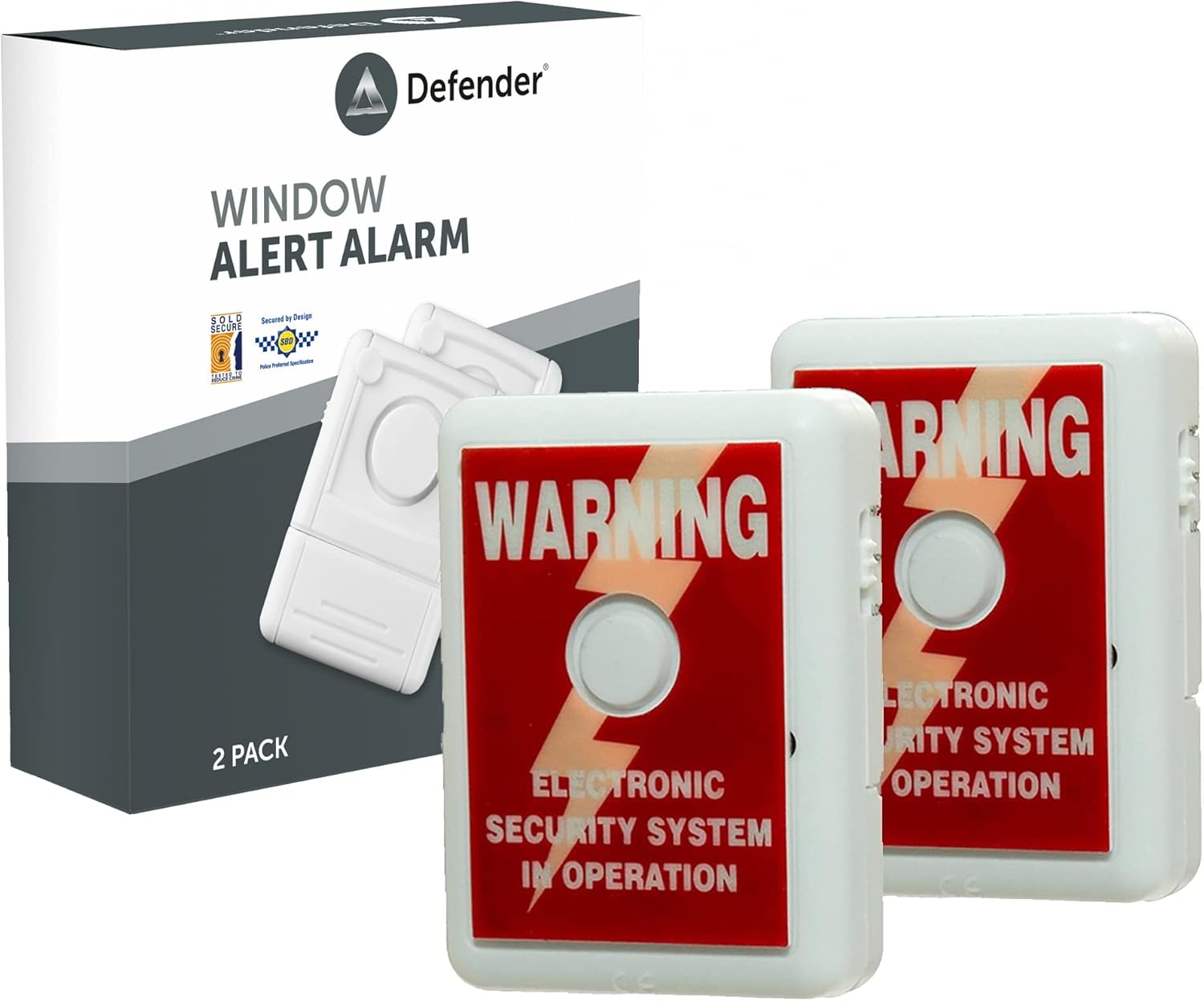 Defender Window Alert Vibration Alarm Smashed Glass Alarm 110dB Siren