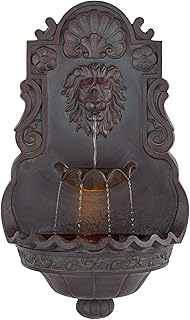 10 Rock Fountain Ideas for Natural Garden Water Features 107 Royal Lion Head 31 1/2