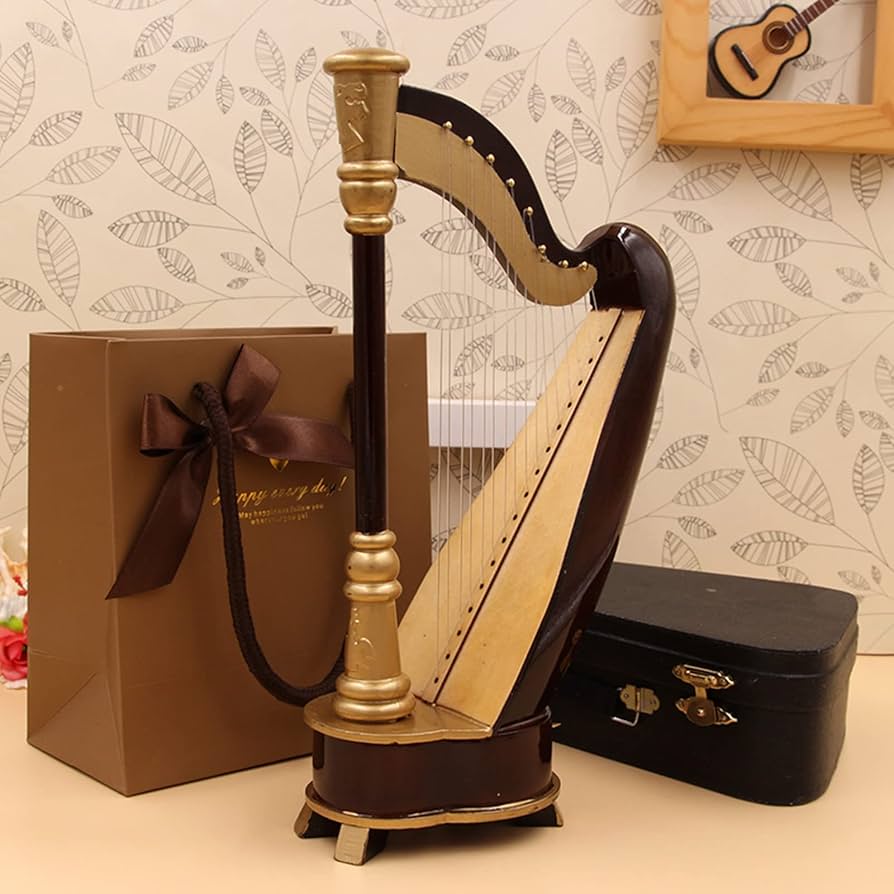 木製装飾ハープ Amazon.co.jp: JIAXINY ハープ ミニチュア フィギュア 楽器 モデル