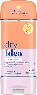 Gel Deodorant & Antiperspirant for Women - Hypoallergenic for Sensitive Skin, 2X Longer Sweat Protection, 72Hr Odor Protection, Unscented, Womens Deodorant, 3 oz