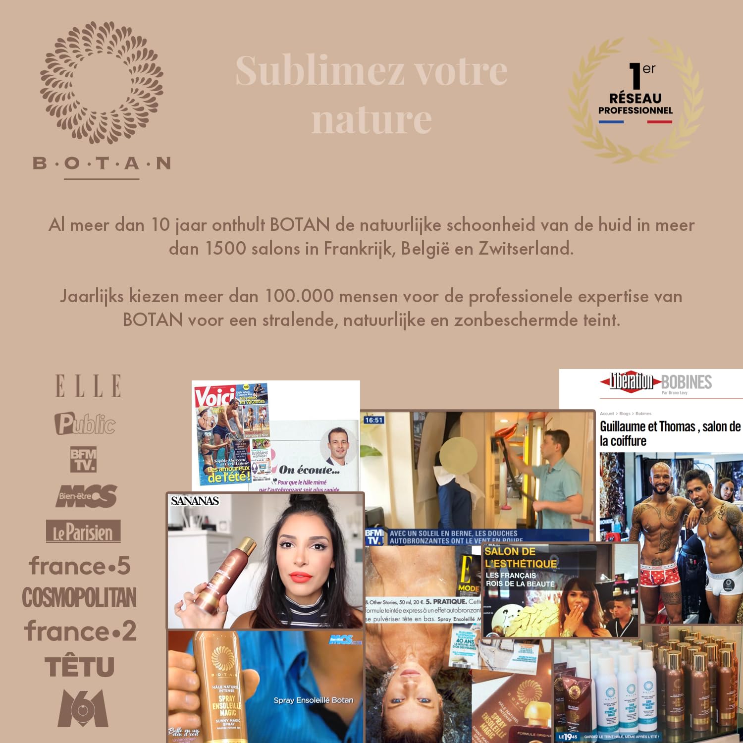 BOTAN Cosmetics Spray Bronzant Anti-âge hydratant 125 ml – Progressif évolution 24h00 –Vegan sans alcool. Brumisez à 30 cm. Séchage rapide, temps de pose pour un résultat doré homogène 5h à 6h.
