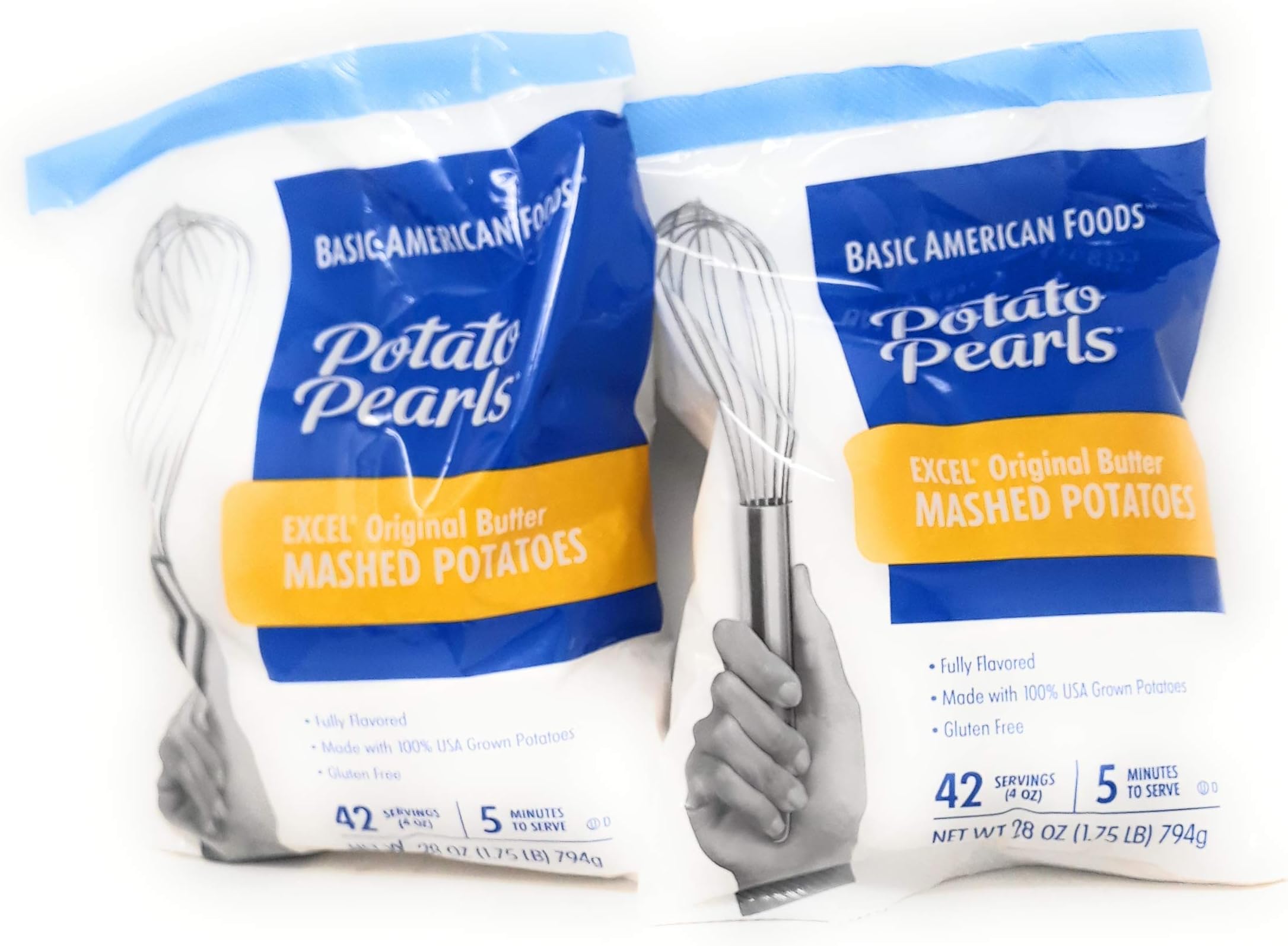 Excel Mashed Potato Pearls - 28 oz. pouch 2pk Box