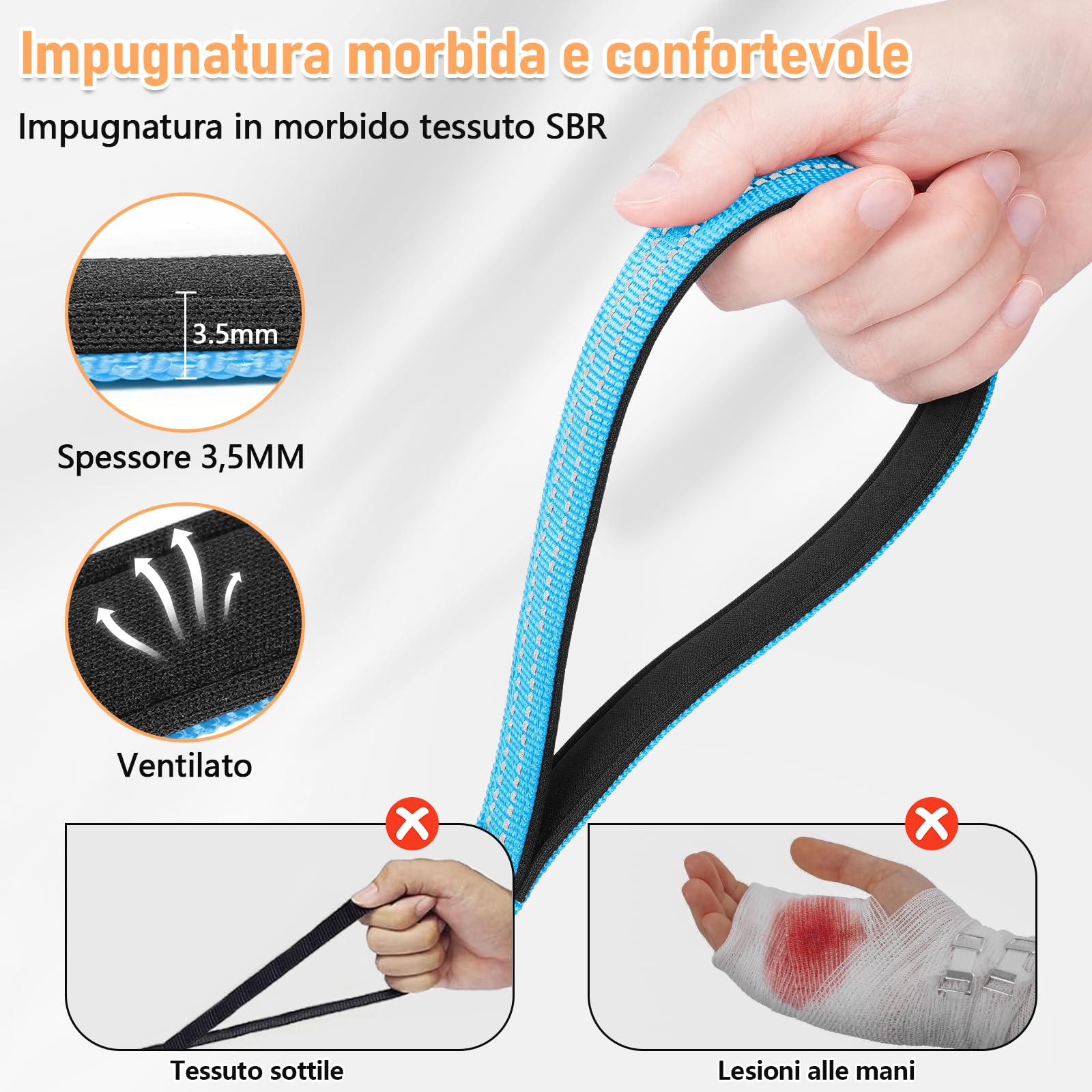 X XBEN Guinzaglio Addestramento per Cani Resistente e Leggero, 3M 5M 10M 15M 20M 25M 30M 50M Lunghina per Cane, Guinzaglio per Cani Con Impugnatura Comfort e fibbia a D, per Tutti i Cani