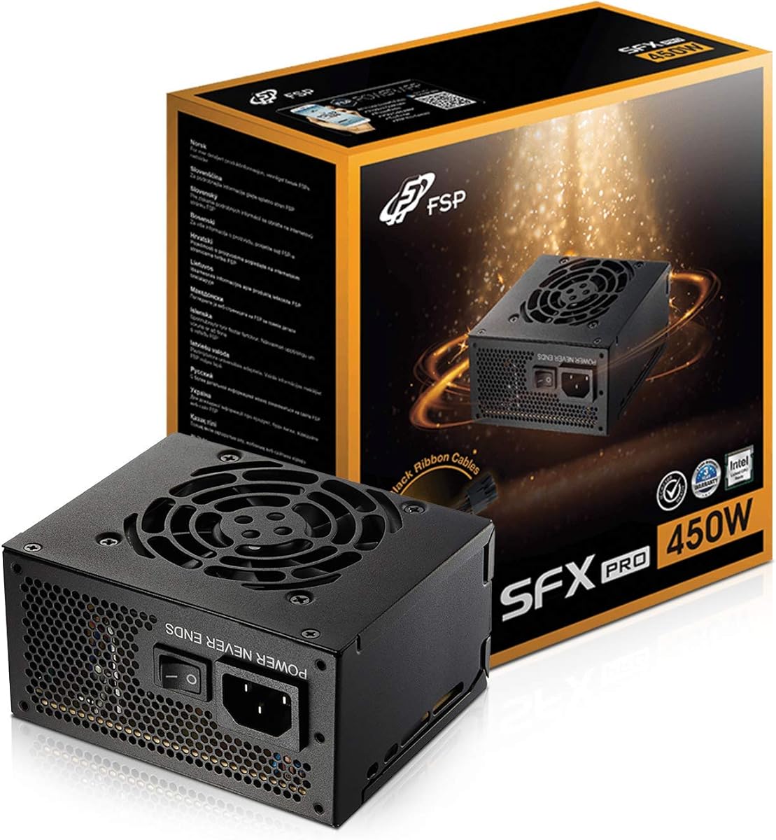 FSP Mini ITX Solution 450W / SFX 12V / Micro ATX 80 Plus Bronze Certified Non-Modular Power Supply (FSP450-50SAC)