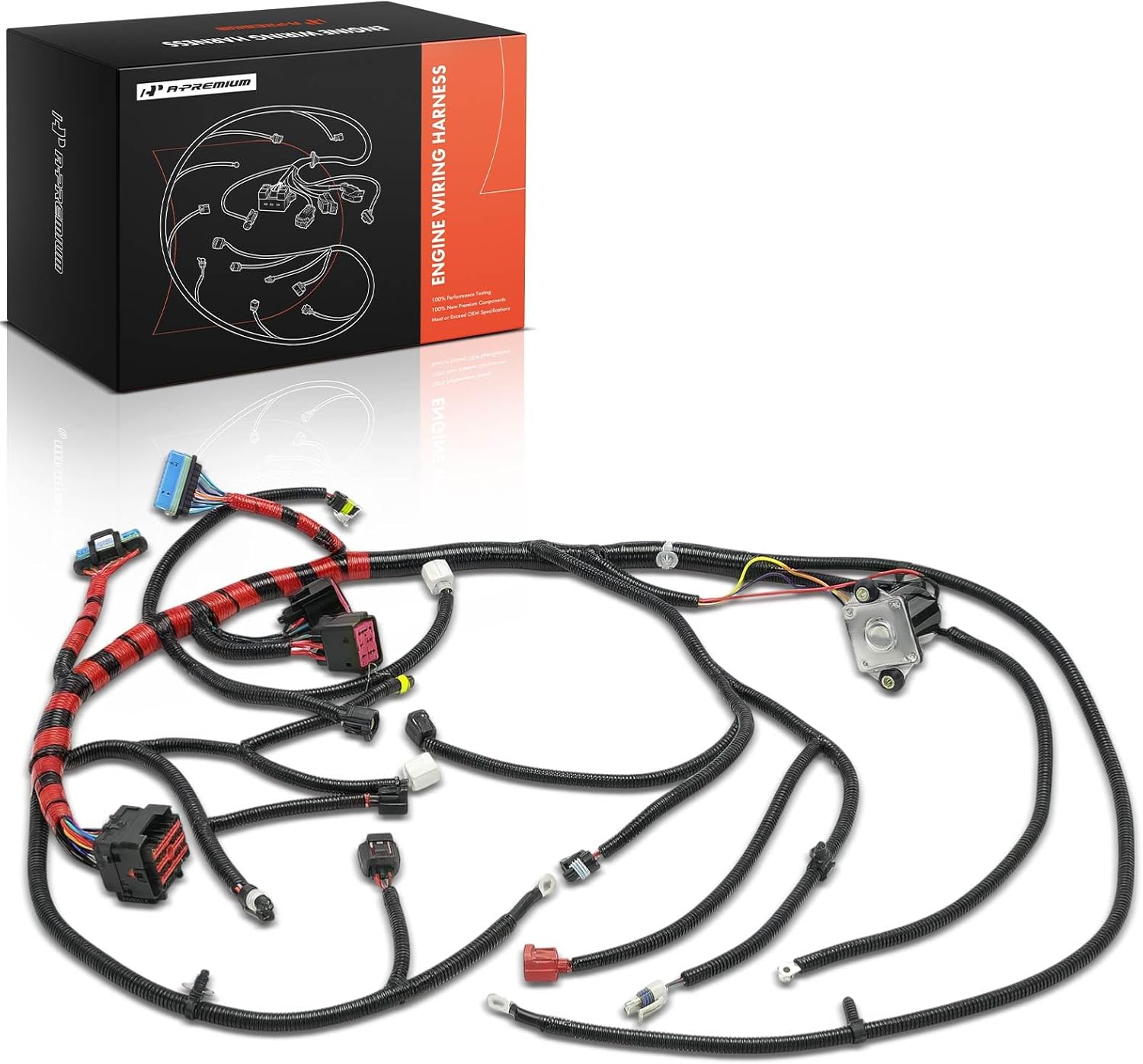 A-Premium Engine Wiring Harness Compatible with 2000-2001 Ford F250 F350 F450 F550 Super Duty 7.3L Diesel with Automatic Transmission & California Emissions, Built After 10/25/1999