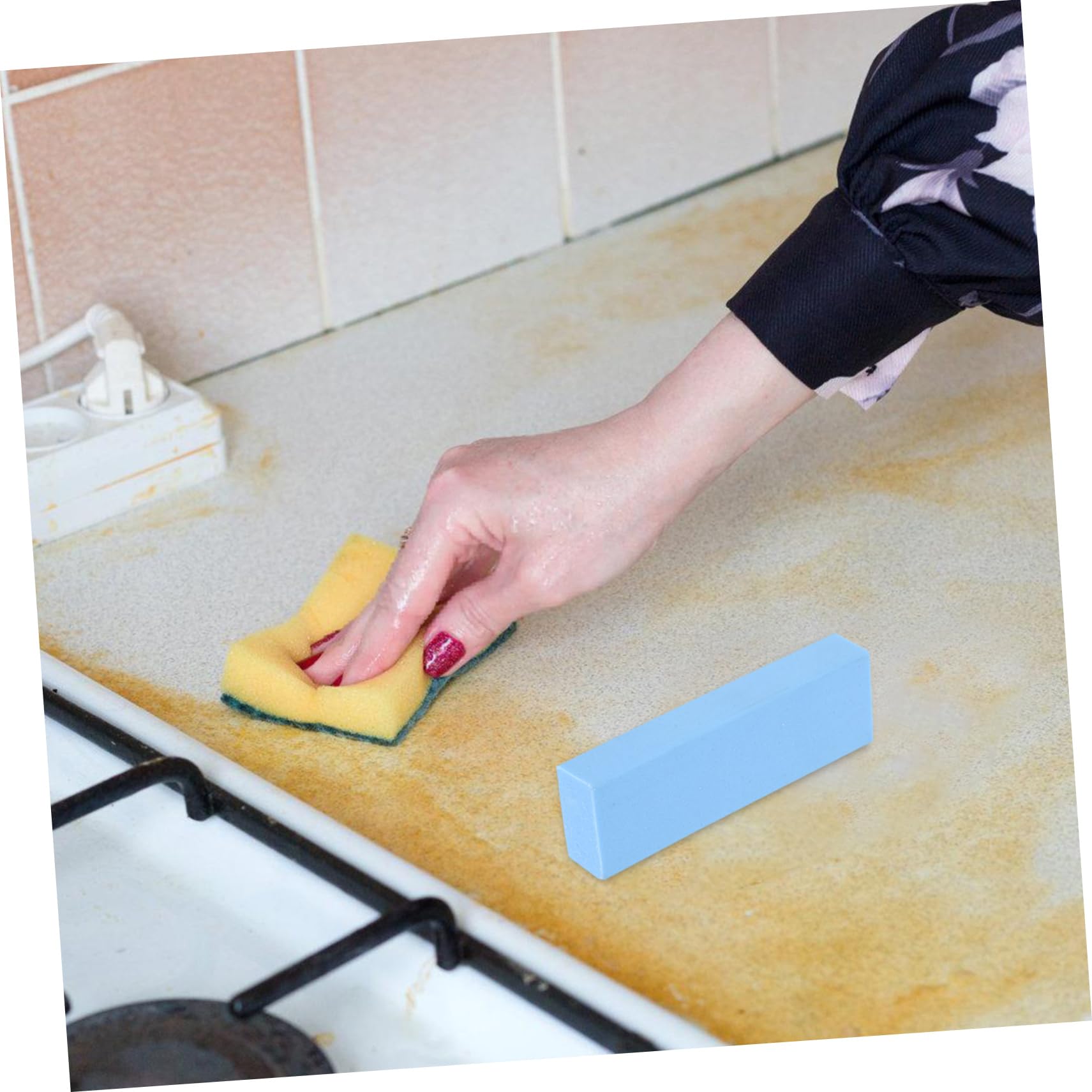 IWOWHERO Rubber Scouring Stone for Hard Water Ring Removal Bowl Cleaner Bathtub Cleaner