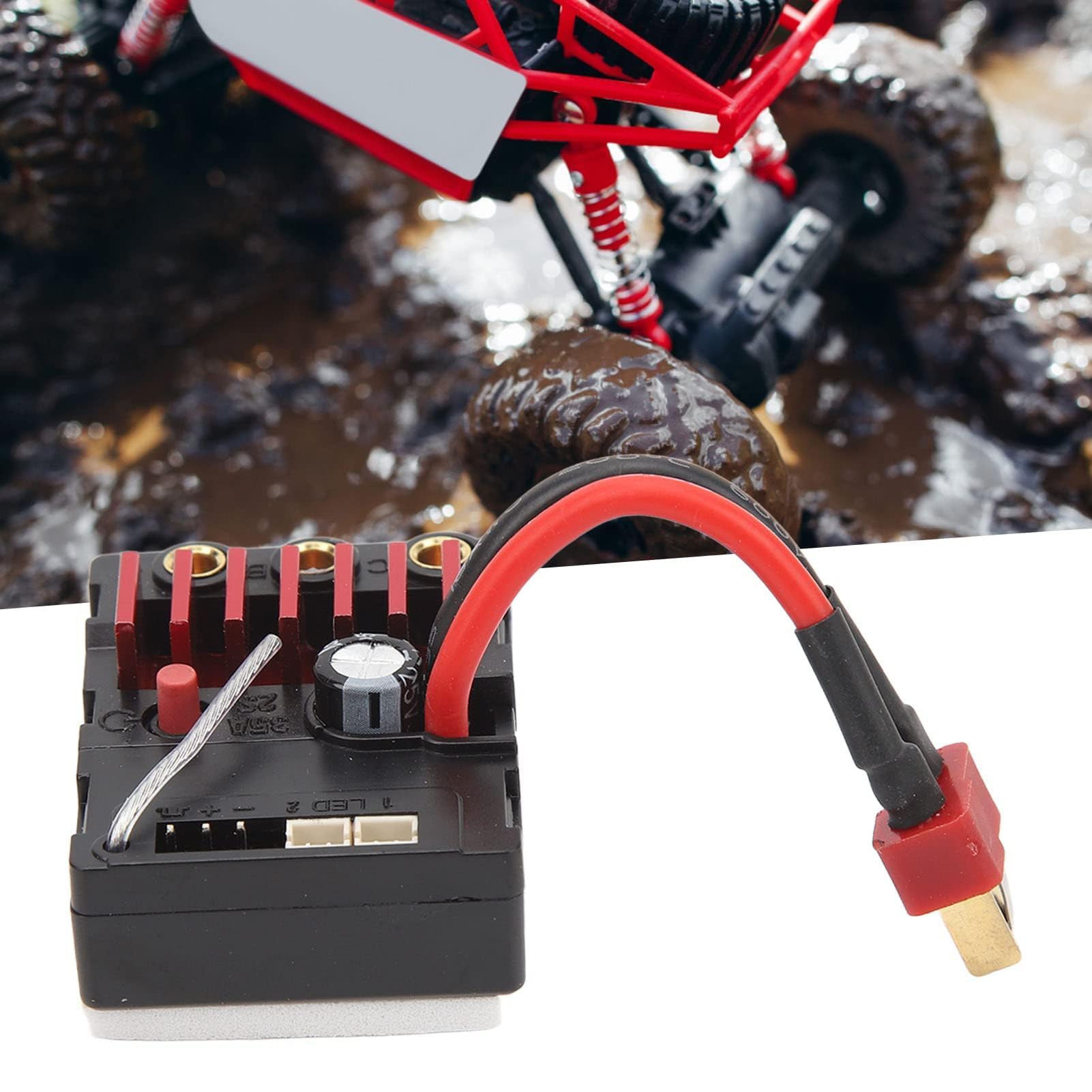 VBESTLIFE RC Integrado sin Escobillas ESC Plástico 35A 2S RC sin Escobillas ESC Controlador de Velocidad Portátil para SCY 16101 16102 16103 16201PRO 1/16 RC Car