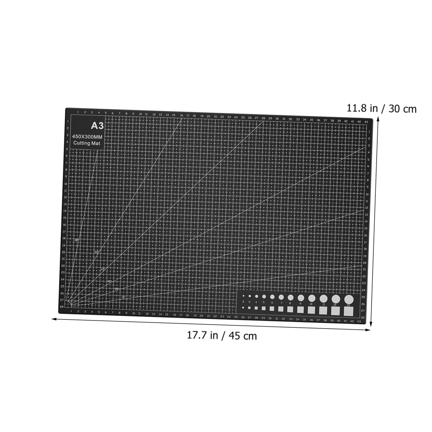 GRIRIW 2 Pcs Double-Sided Cutting Mats for Crafts Sewing Gridded Cutting Mats Precision Measurements