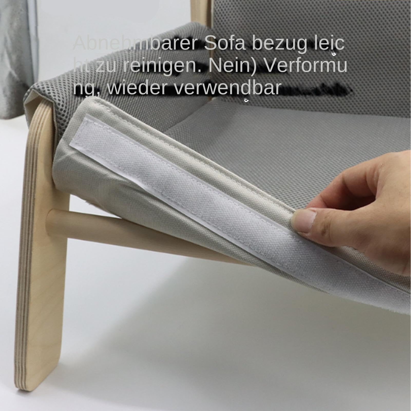 Generisch Cama de sofá para Mascotas, Cama elevada para Perros, Camas para | gatos, de madera natural, hipoalergénicas, sofás y sillas para perros con de sofá extraíble, camas estables para perros