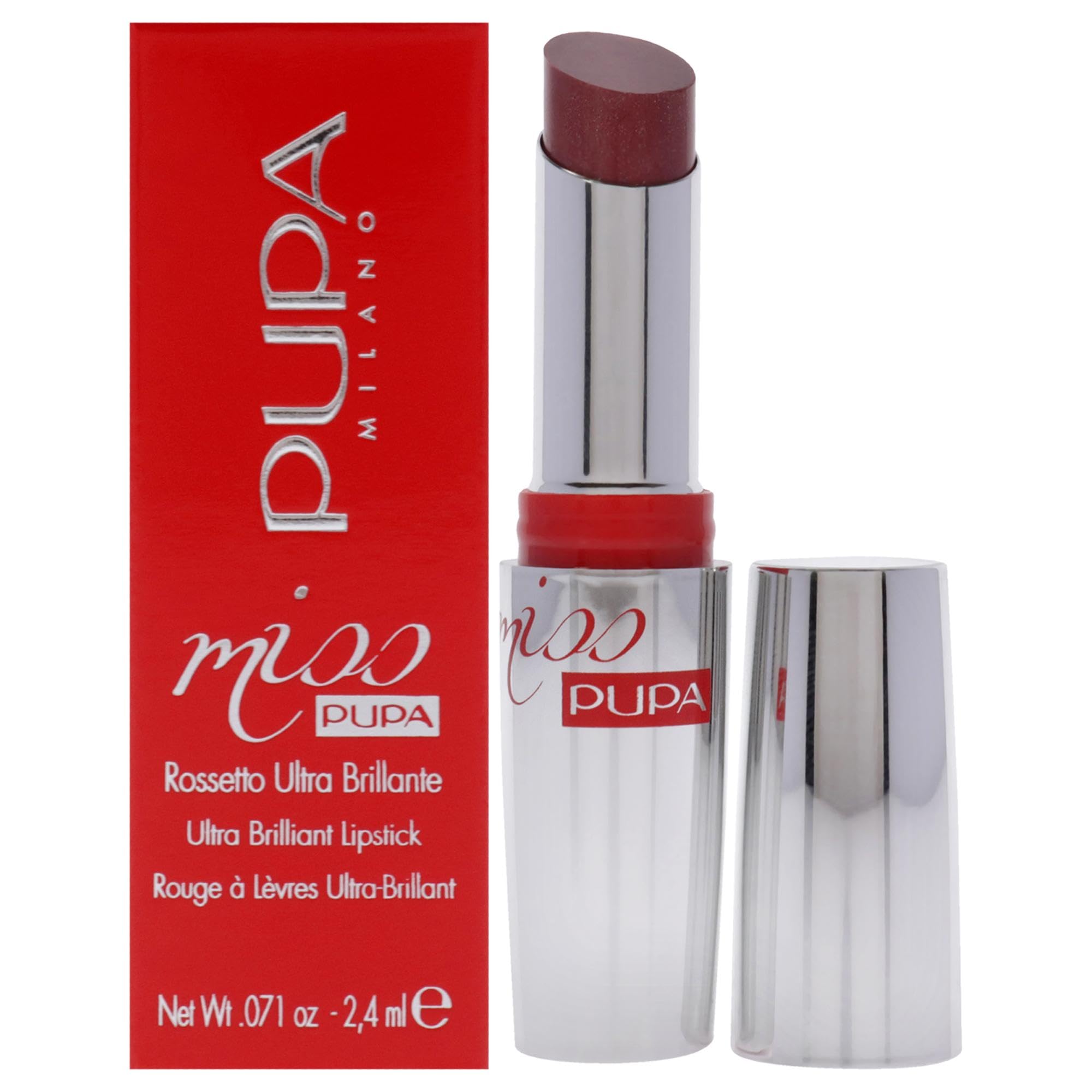 Pupa MilanoMiss Milano Lipstick - Creamy, Ultra Pigmented Color For Lips - Nourishing Formula - Crystal-Effect Lipstick - Ultimate Boost Of Volume And Hydration - 603 Upper East Side - 0.071 OZ
