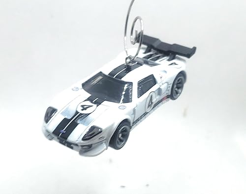 Adorno de Navidad para Ford GT Racing Car Blanco