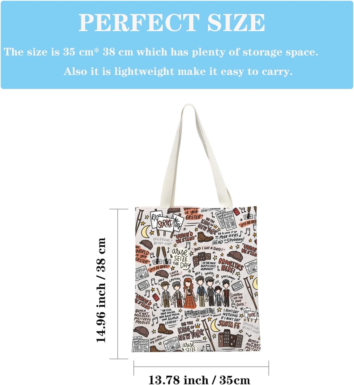 GJTIM Musical Inspired Gift Musical Theatre Gift Musical Tote Bag for Theatre Lover - Image 4