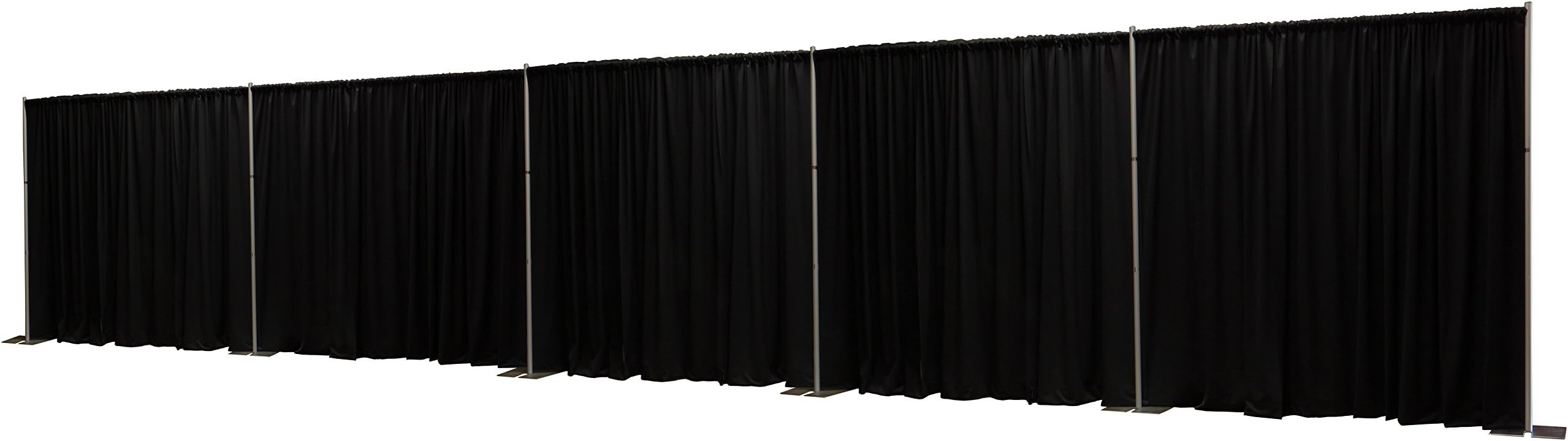 OnlineEEI UT-FOHF-ZD75, Premier Portable Pipe and Drape Backdrop Kit 8ft X 50ft, Black Premier Drapes Included