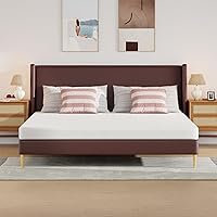 Vista 23 de PayLessHere Colchón individual de 6 pulgadas, colchón de espuma viscoelástica de gel de firmeza media, blanco, con funda de cremallera lavable