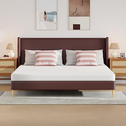 Miniatura 13 de BestMassage Colchón matrimonial de 10 pulgadas | Espuma viscoelástica de gel | Tacto firme medio | Blanco | Cama en una caja, certificado